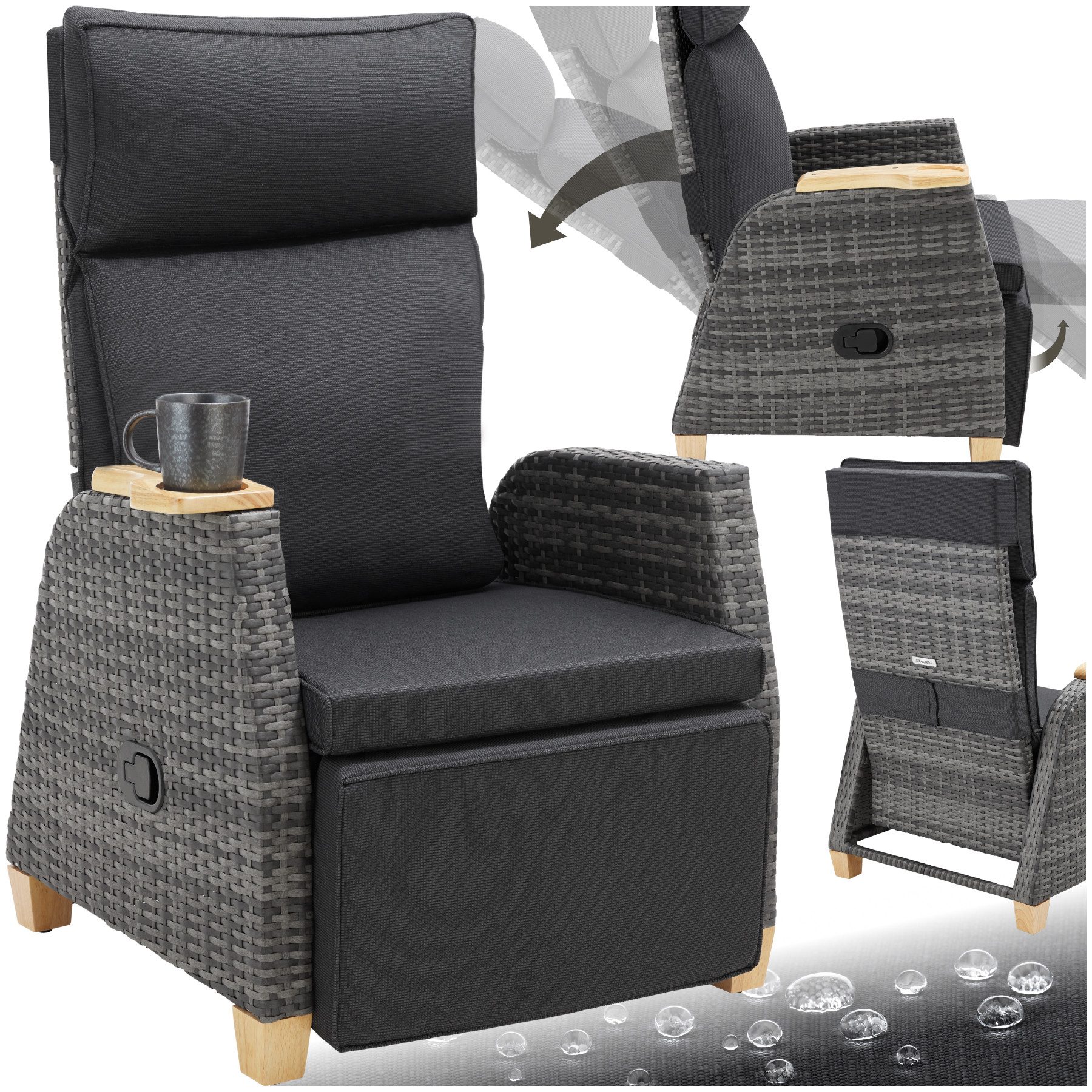 tectake Rattanstuhl Rattansessel (Set., 1 St), günstig online kaufen