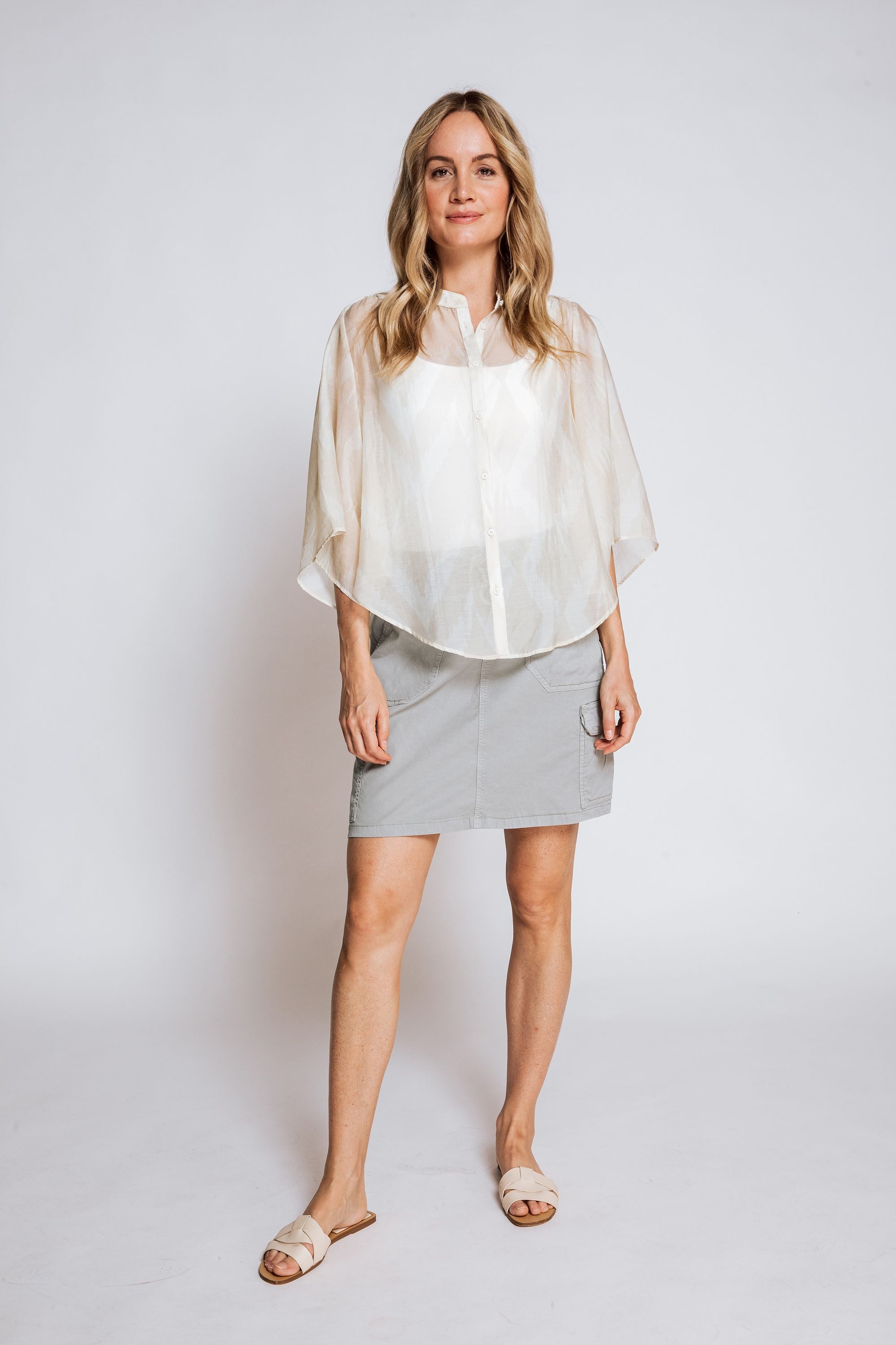 Zhrill Longbluse Bluse ZHSTEPH Beige günstig online kaufen