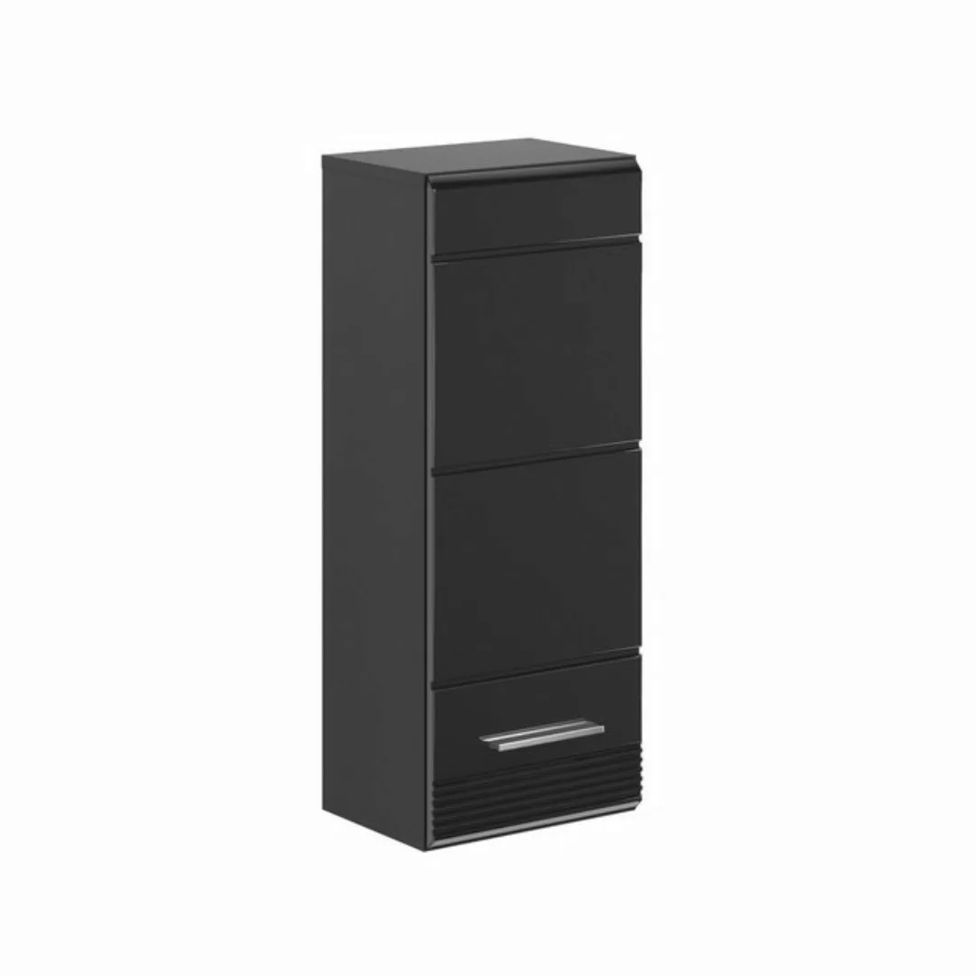 xonox.home Hängeschrank in Schwarz Hochglanz - 30x77x23cm (BxHxT) günstig online kaufen