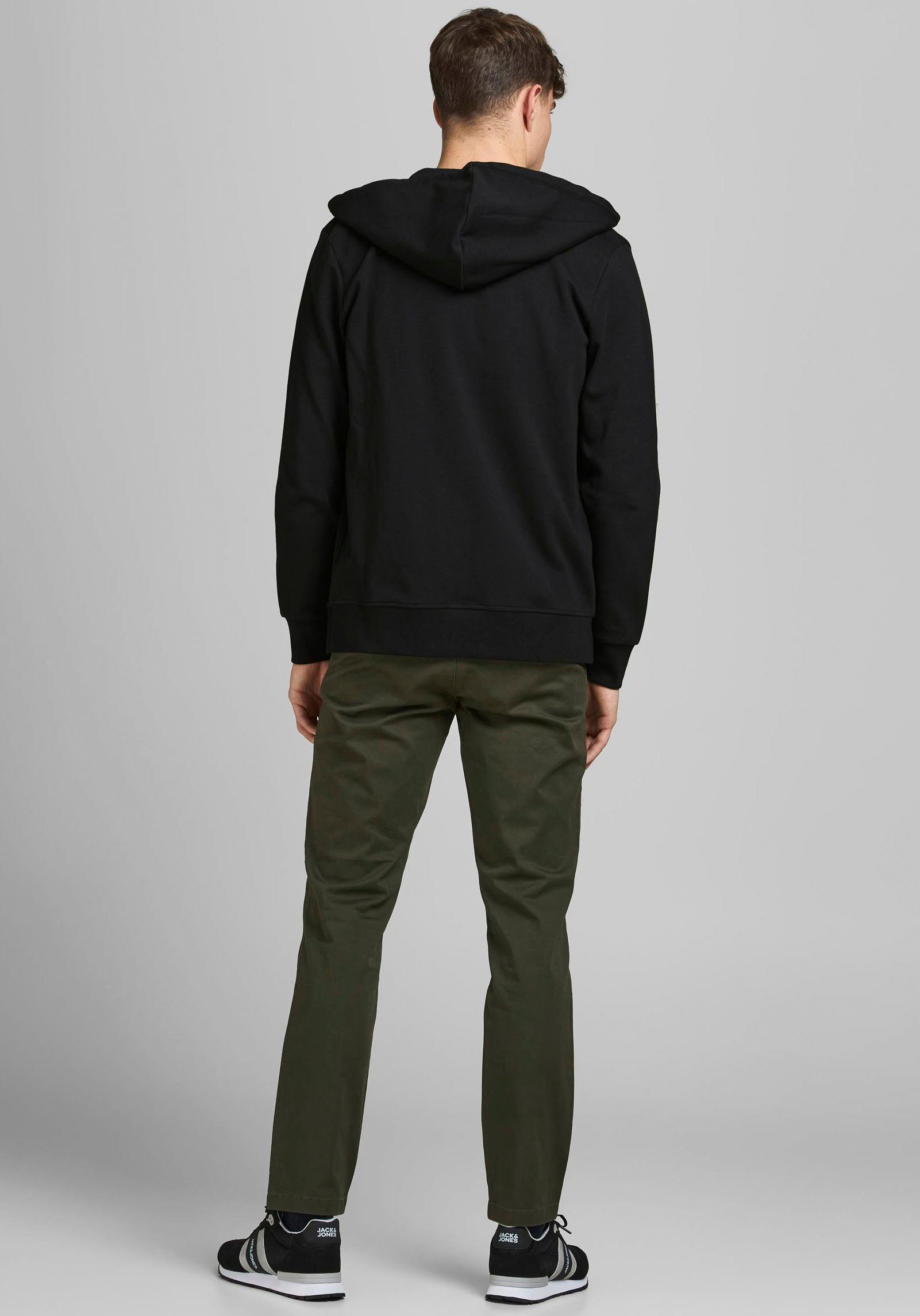 Jack & Jones Kapuzensweatjacke "JJEBASIC Hoodie mit Rippbündchen und angene günstig online kaufen