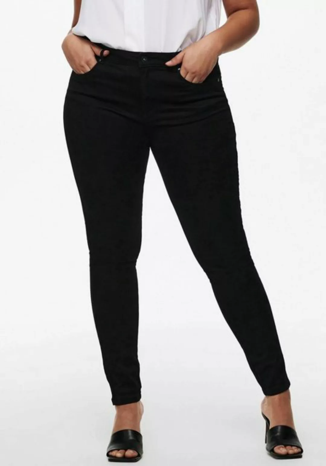 Carmakoma by Only Damen Jeans CARAUGUSTA HW SK - Skinny Fit - Schwarz - Bla günstig online kaufen