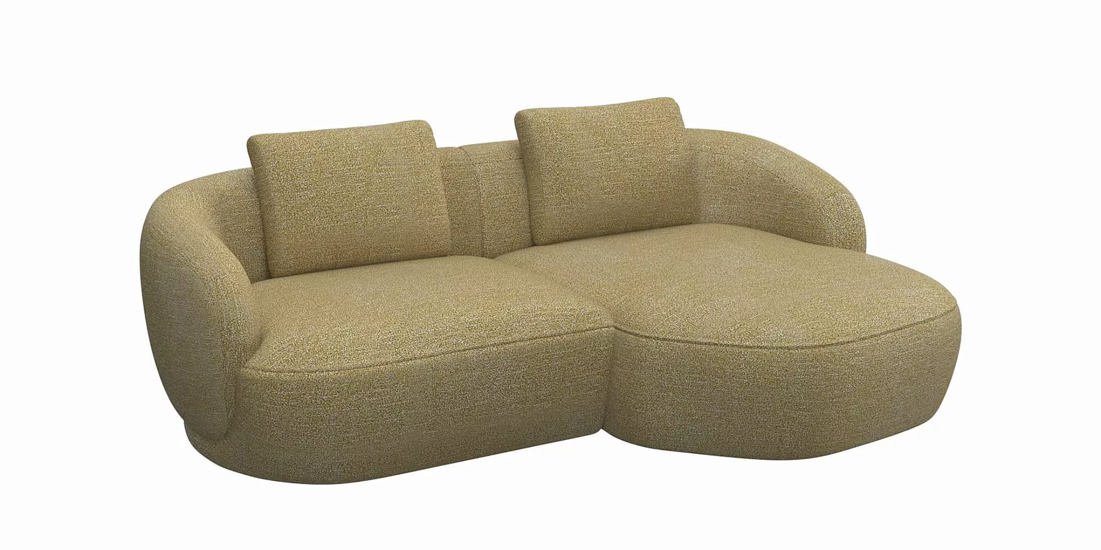 FLEXLUX Wohnlandschaft "Torino, rund, L-Form, Sofa-Ecke mit Recamiere, Long günstig online kaufen