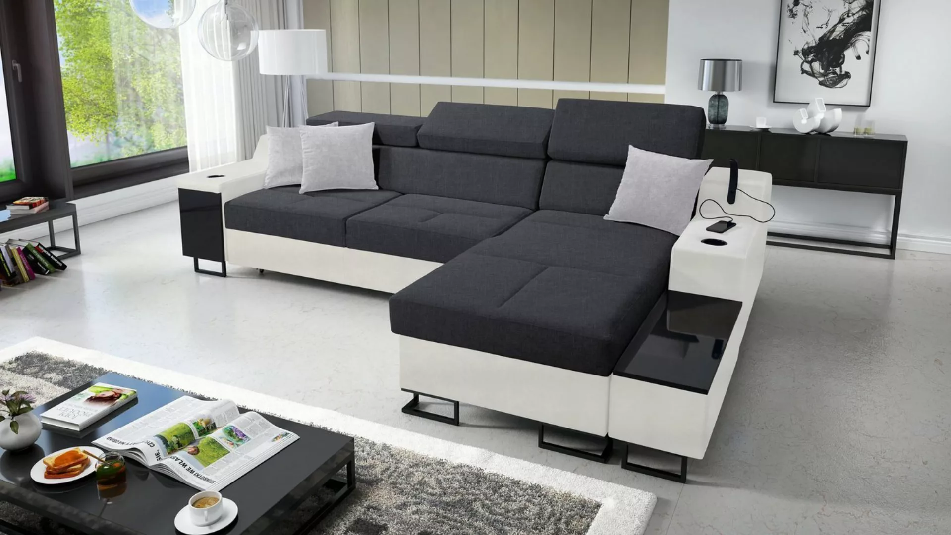 Best for Home Ecksofa Aria I Maxi: Schlaffunktion & Bettkasten für das Mode günstig online kaufen