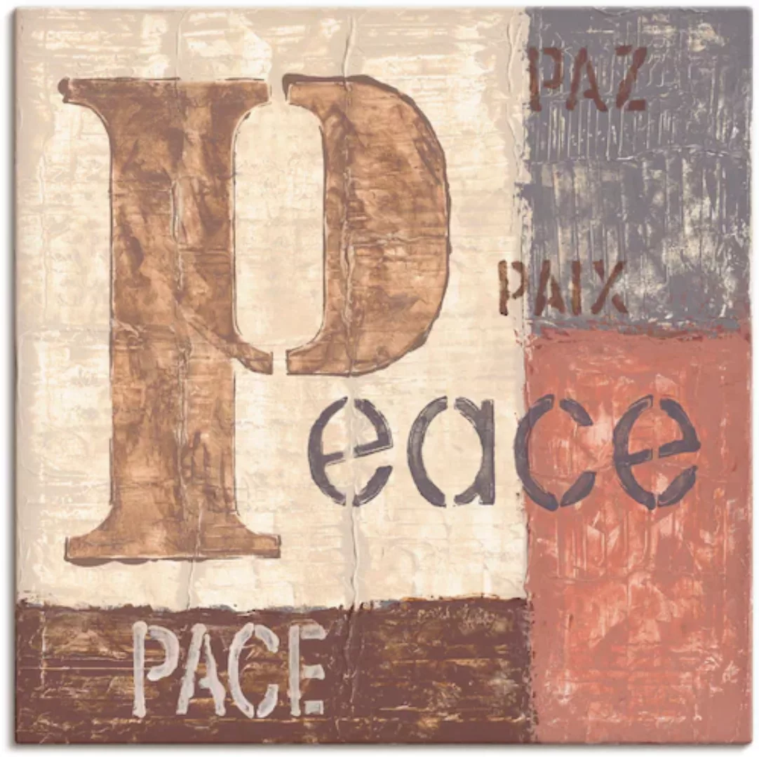 Artland Leinwandbild "Frieden", Sprüche & Texte, (1 St.), auf Keilrahmen ge günstig online kaufen