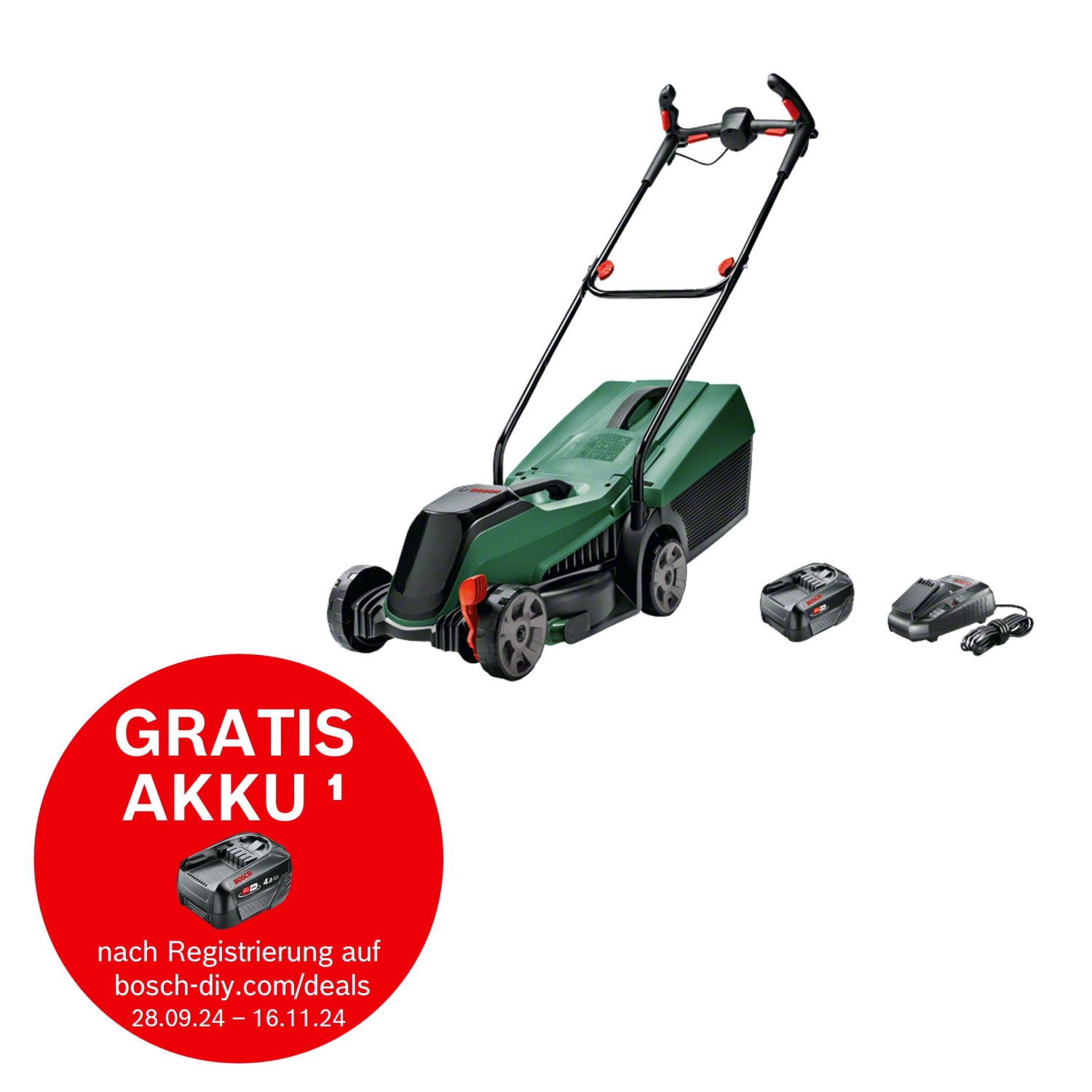 Bosch Akku-Rasenmäher CityMower 18V-32 inkl. Akku und Ladegerät günstig online kaufen