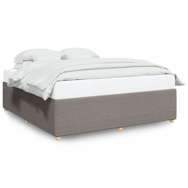 vidaXL Bett, Bettgestell ohne Matratze Taupe 200x200 cm Stoff günstig online kaufen