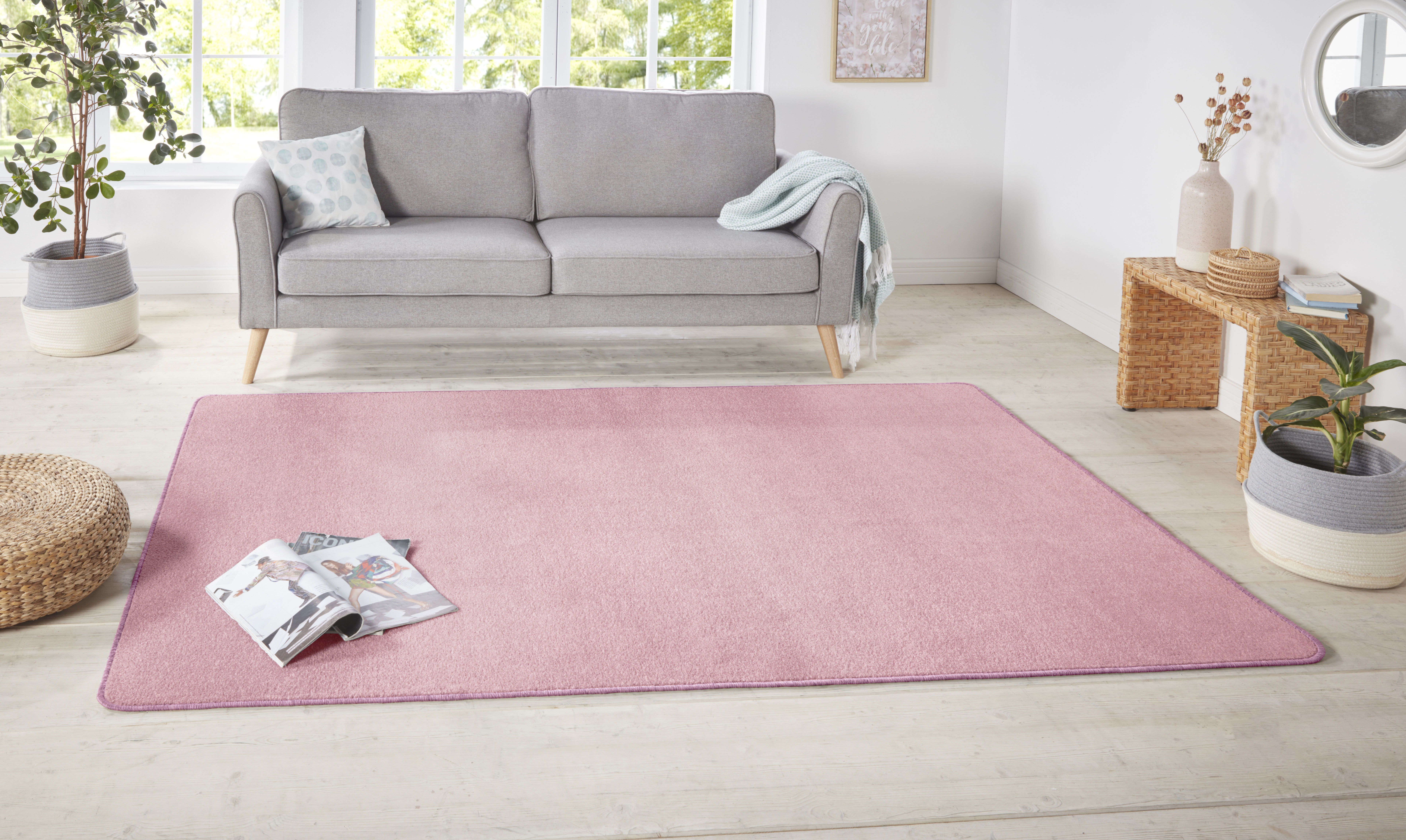 HANSE Home Teppich »Shashi«, rechteckig, 8,5 mm Höhe, Kurzflor, Unifarben, günstig online kaufen