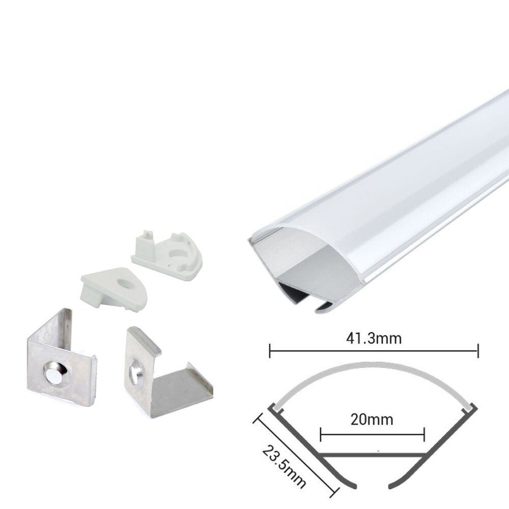ENERGMiX LED-Stripe-Profil 2m Eckprofil Eckschiene Eckleiste günstig online kaufen