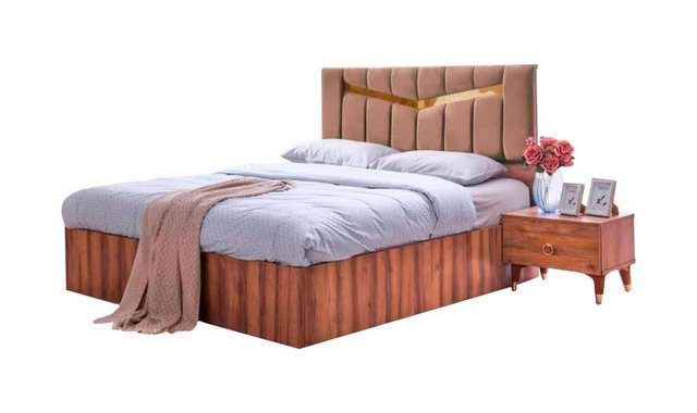 JVmoebel Bett Braun Bett Modern Rechteckig Design Schlafzimmer Doppelbett H günstig online kaufen