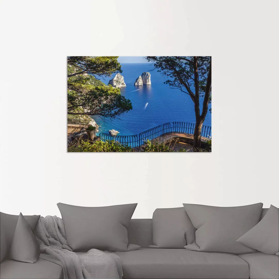 Artland Wandbild "Faraglione-Felsen auf Capri, Italien", Meer Bilder, (1 St günstig online kaufen