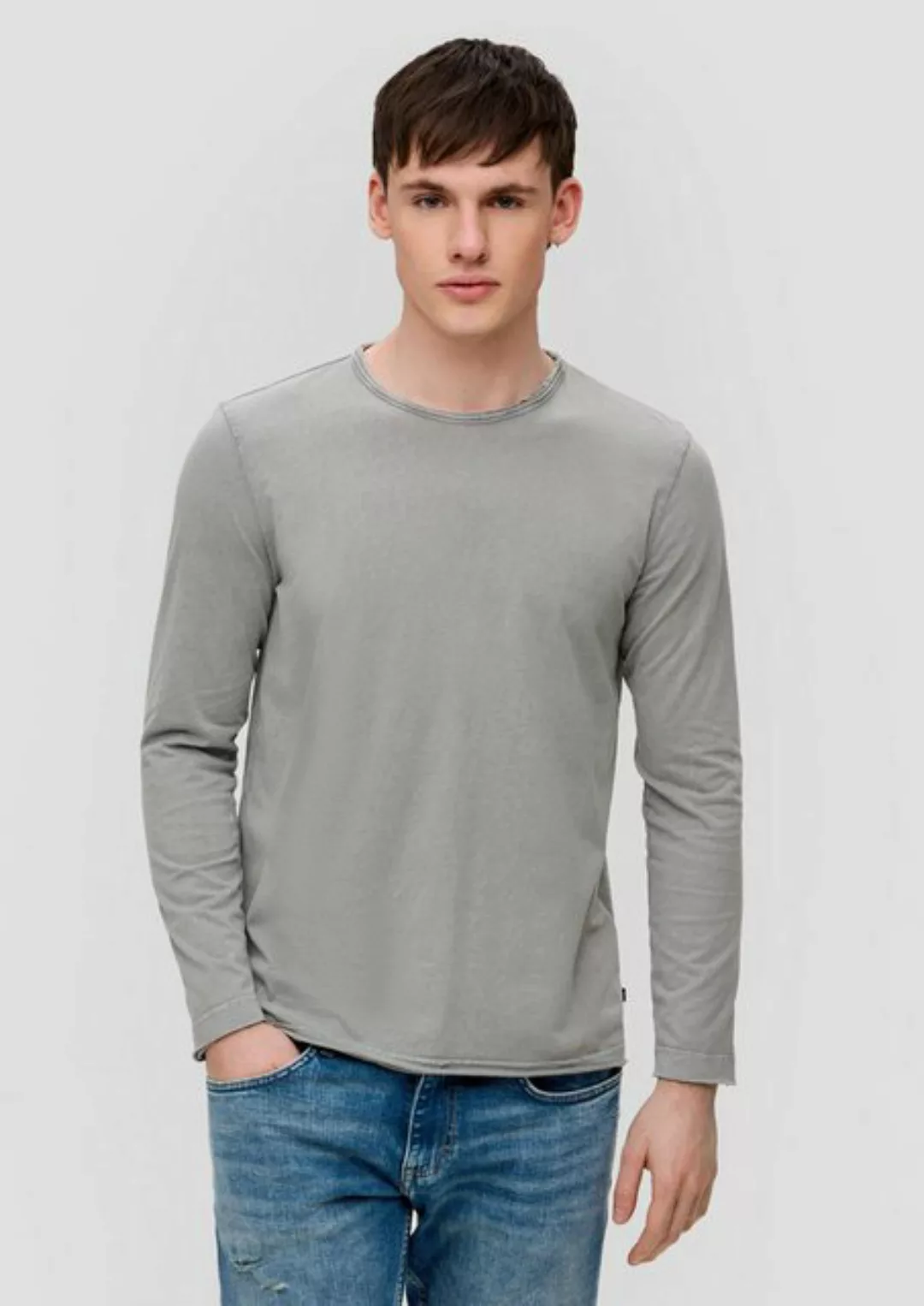 QS Langarmshirt Langarmshirt aus Baumwolle günstig online kaufen