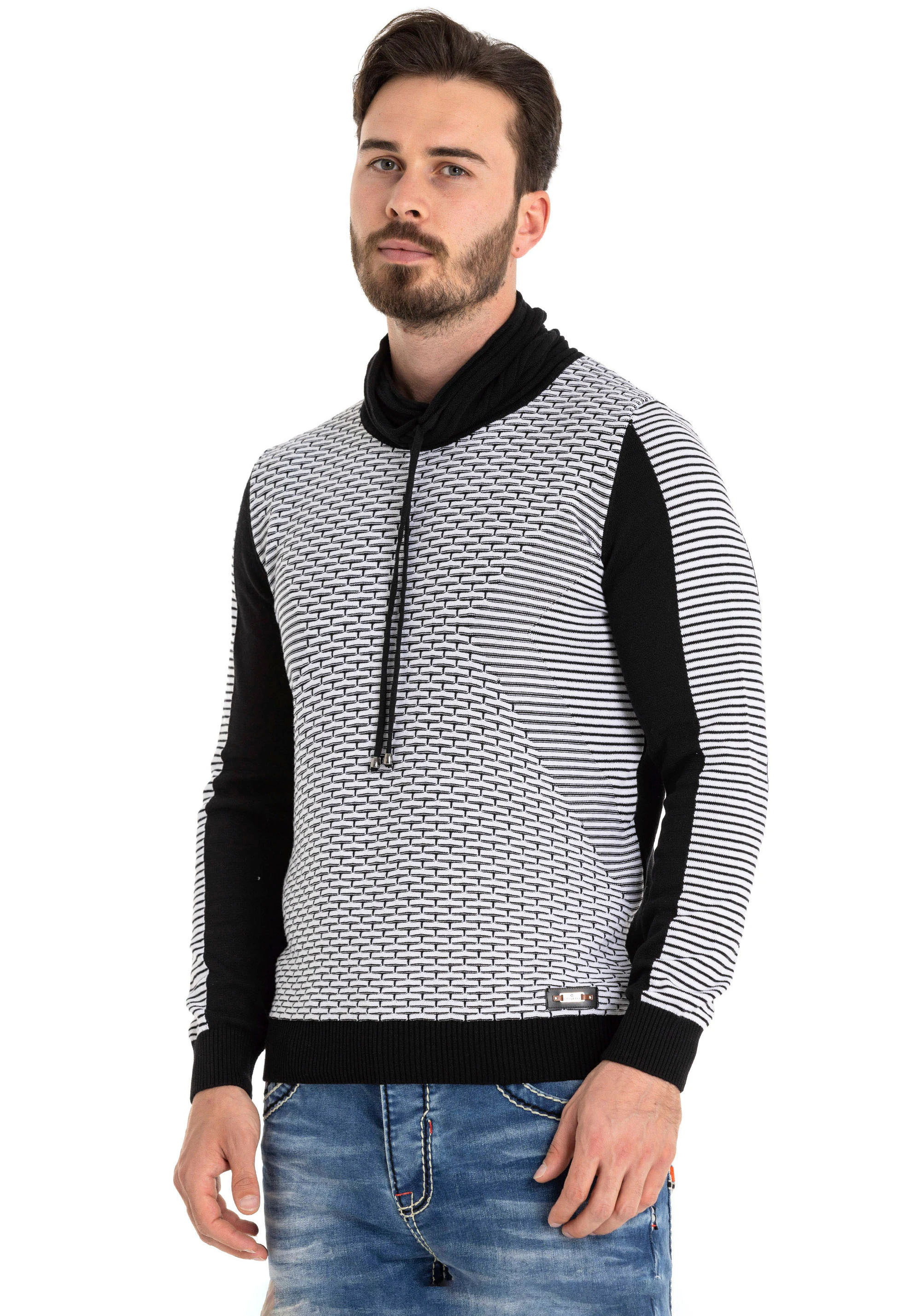 Cipo & Baxx Rollkragenpullover günstig online kaufen