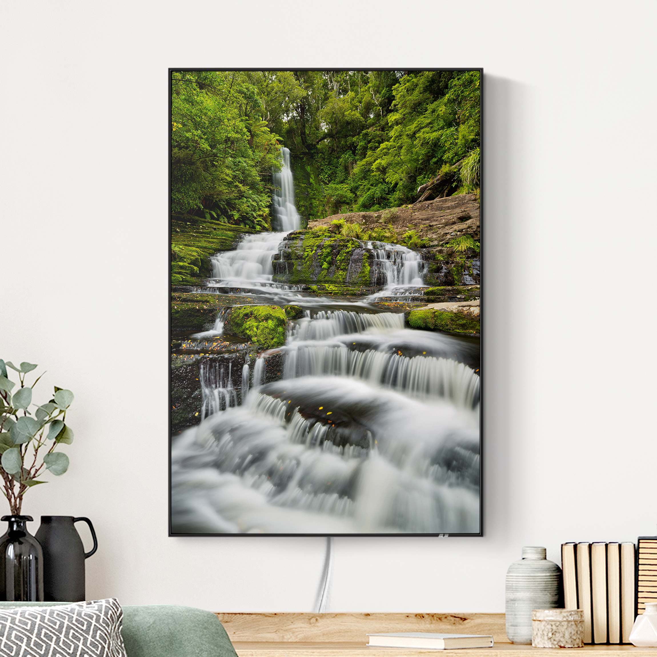 LED-Wechselbild Upper McLean Falls in Neuseeland günstig online kaufen