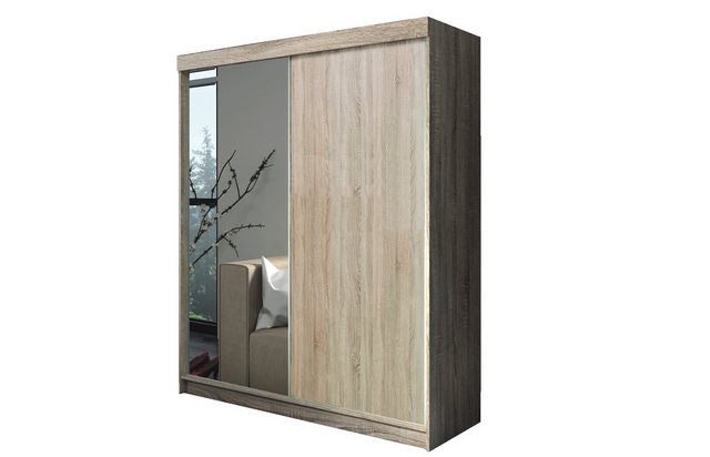 MOEBLO Kleiderschrank BARU (Garderobe mit Einlegeböden und Kleiderstange, m günstig online kaufen