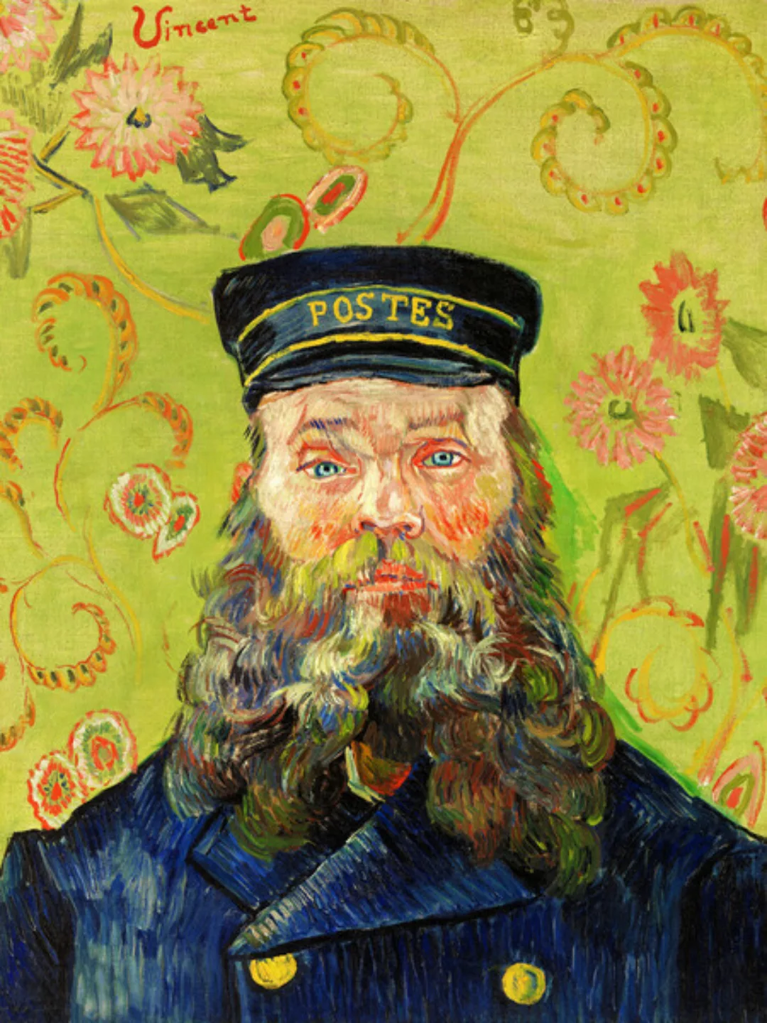 Poster / Leinwandbild - Vincent Van Gogh: Der Postbote (Joseph Roulin) günstig online kaufen