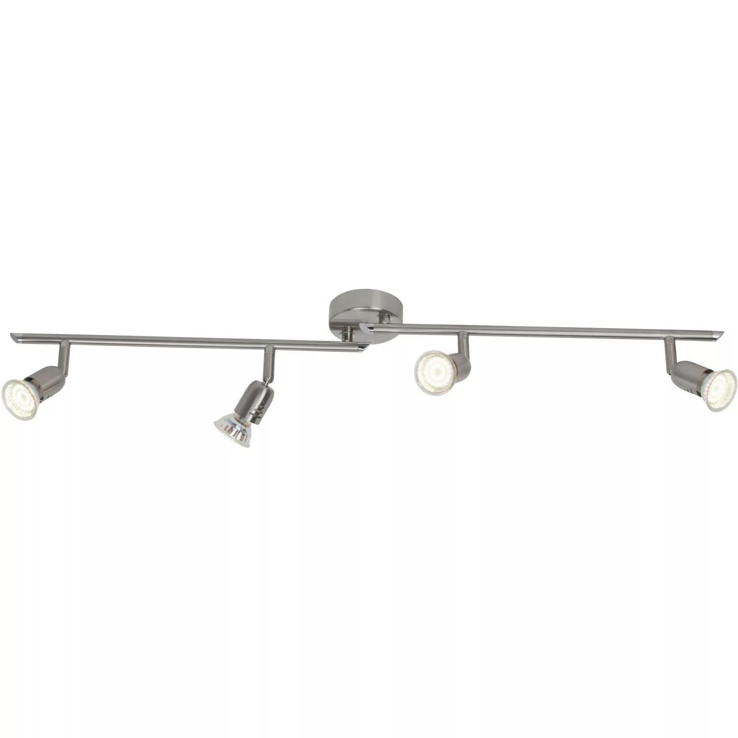 LED Deckenleuchte Loona in Silber 4x 3W 1200lm GU10 4-flammig günstig online kaufen