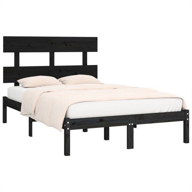 DOTMALL Bett Massivholzbett,Bettgestell Schwarz, 140x190 cm günstig online kaufen