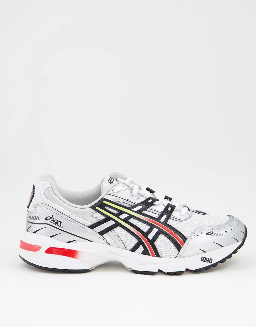 Asics – Gel-1090 – Sneaker in Silber und Rot günstig online kaufen