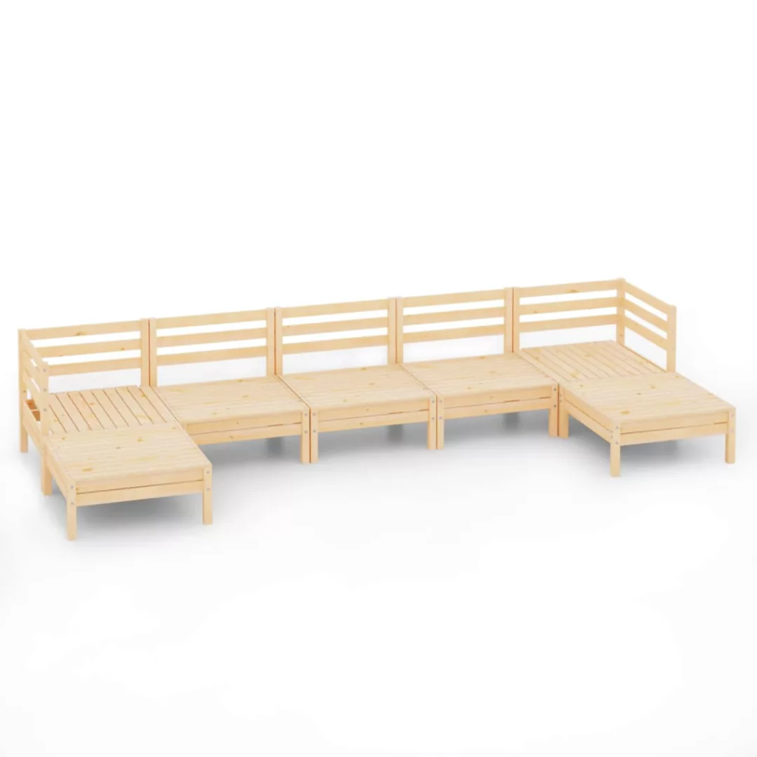 7-tlg. Garten-lounge-set Massivholz Kiefer günstig online kaufen