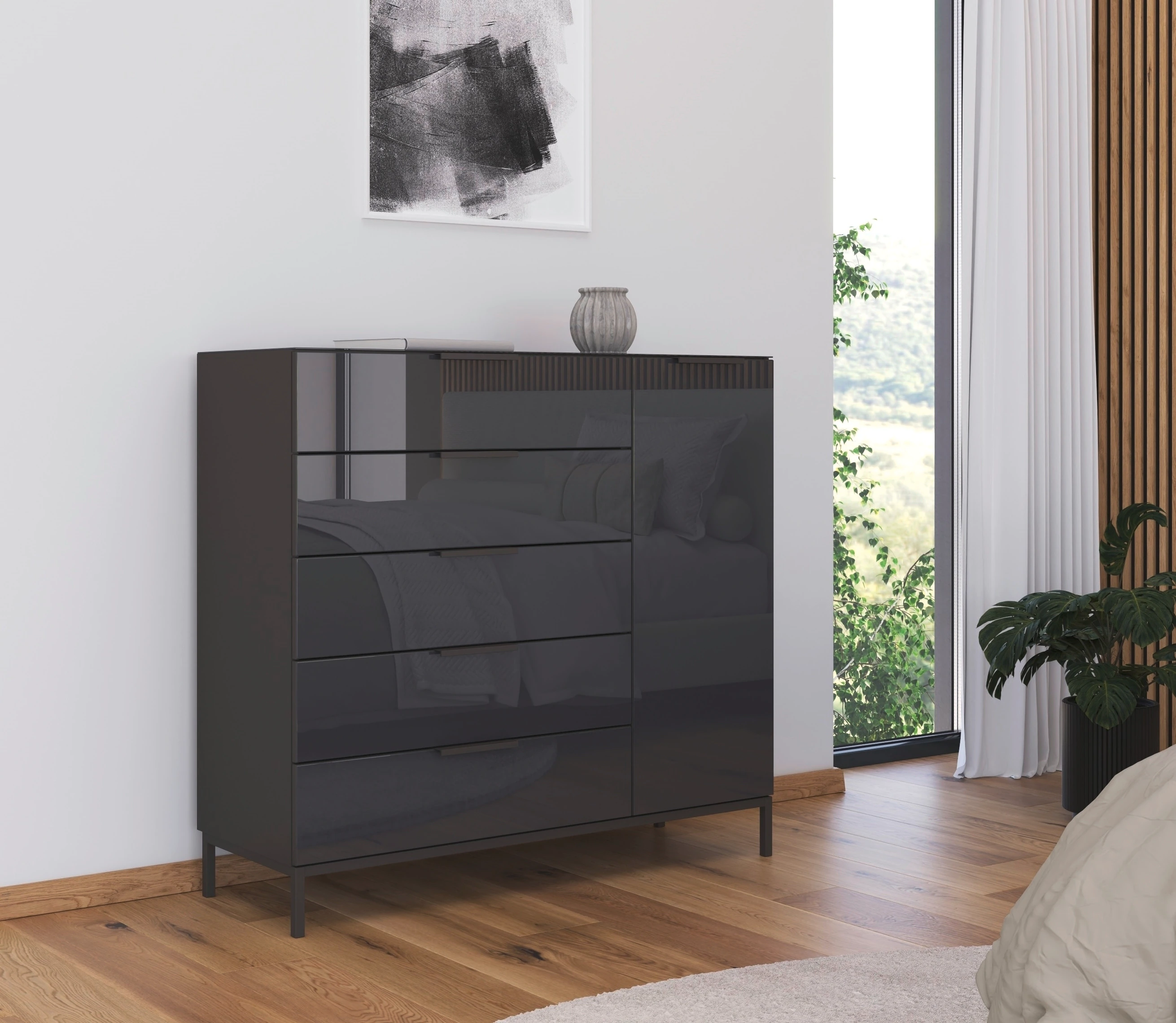 rauch Kombikommode "Kommode Türkommode Sideboard Kombikommode FLIPP mit Gla günstig online kaufen