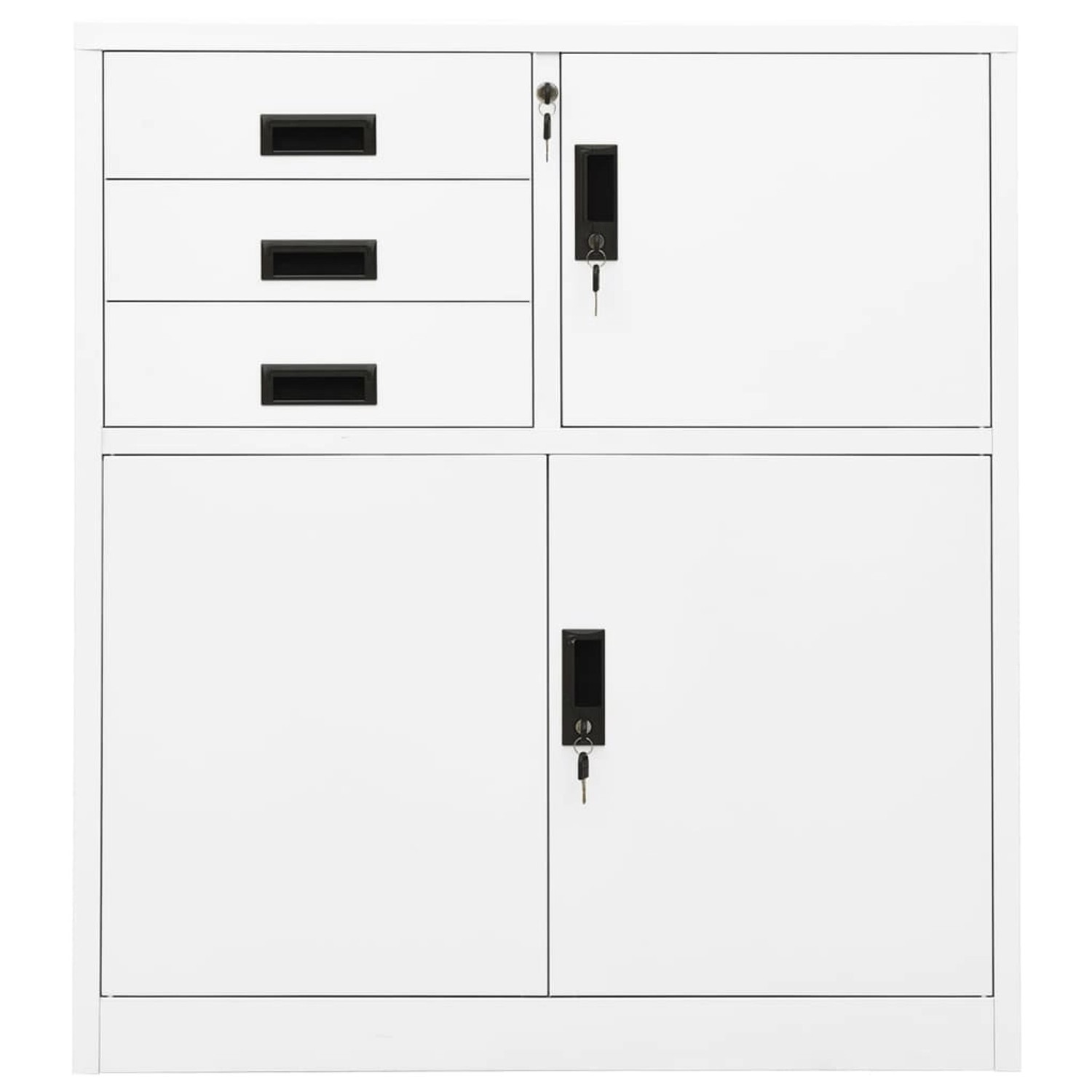 vidaXL Aktenschrank Büroschrank Weiß 90x40x102 cm Stahl günstig online kaufen