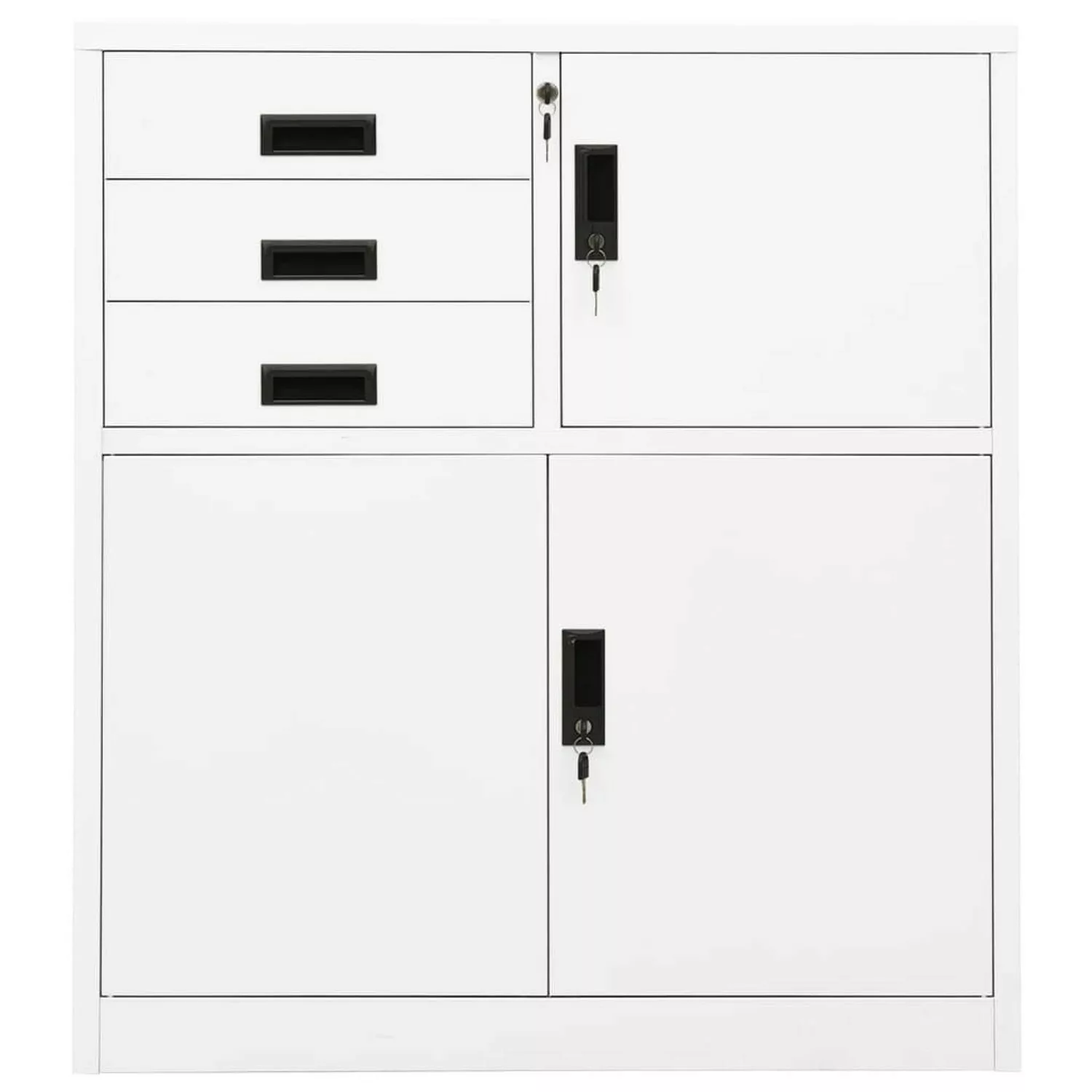 Büroschrank Weiß 90x40x102 Cm Stahl günstig online kaufen