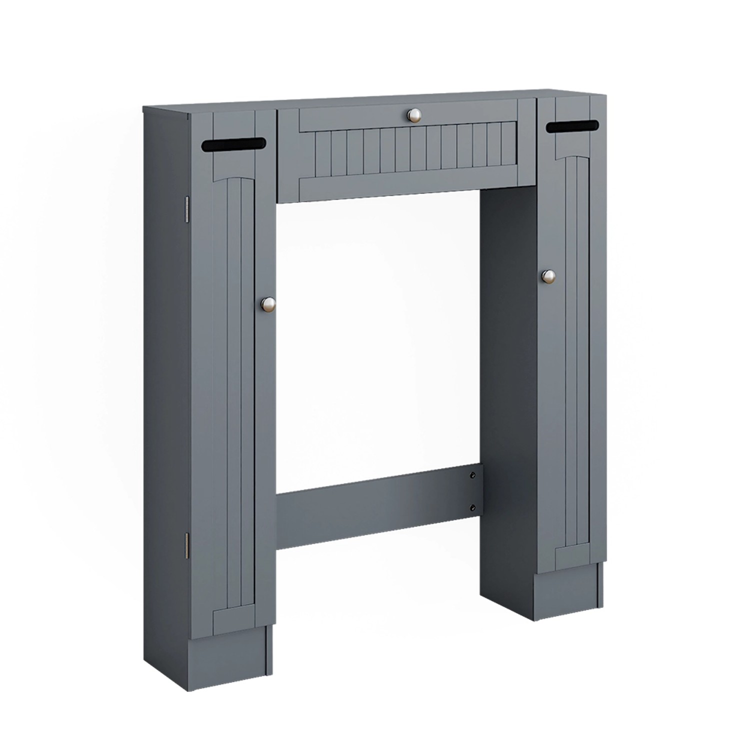 Vicco Toilettenschrank Bianco Grau 89 x 99 cm mit 2 Toilettenpapierspendern günstig online kaufen
