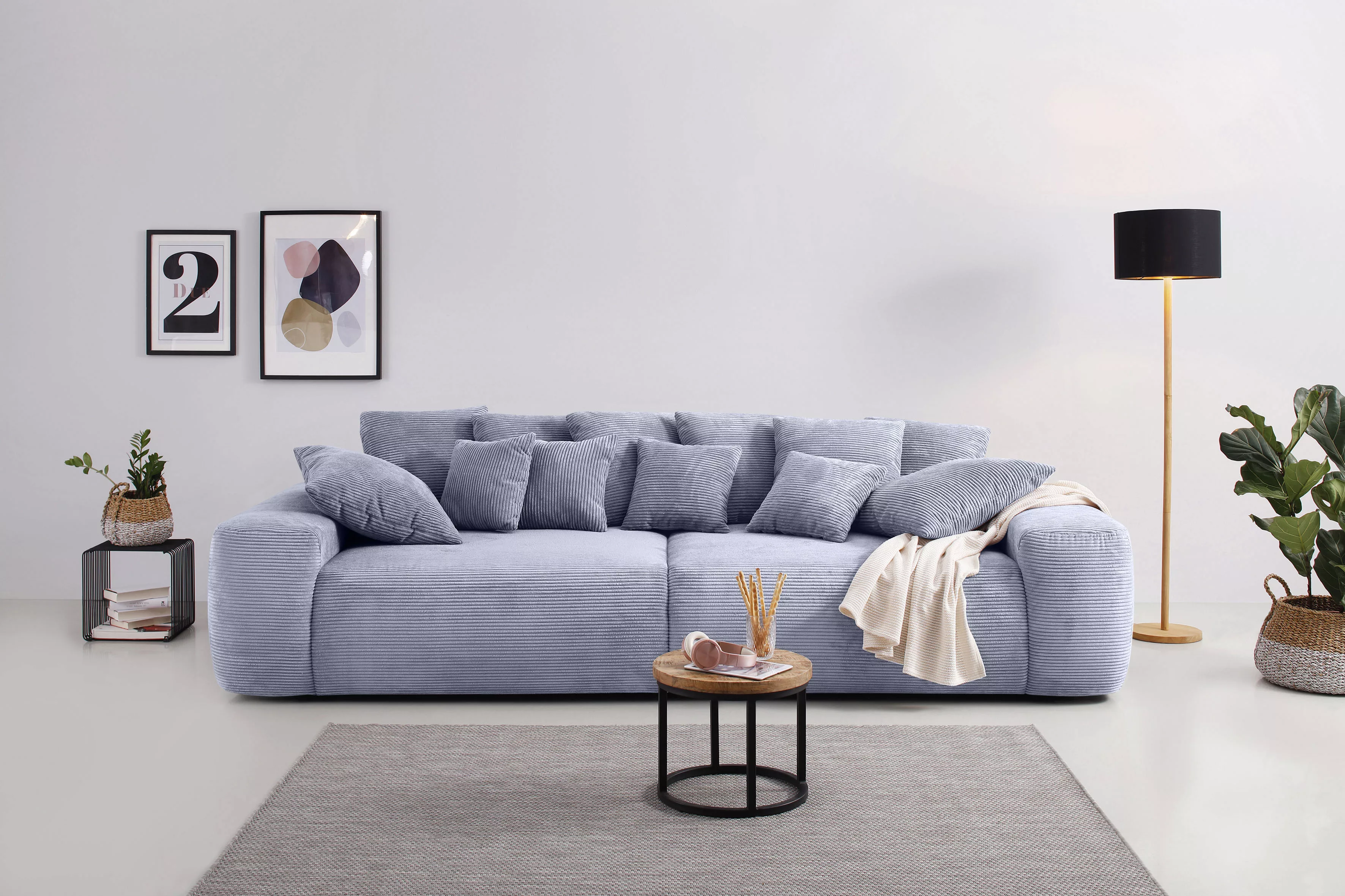 Home affaire Big-Sofa "Glamour II", Dauerschläfer mit Hygiene-Topper bis 14 günstig online kaufen