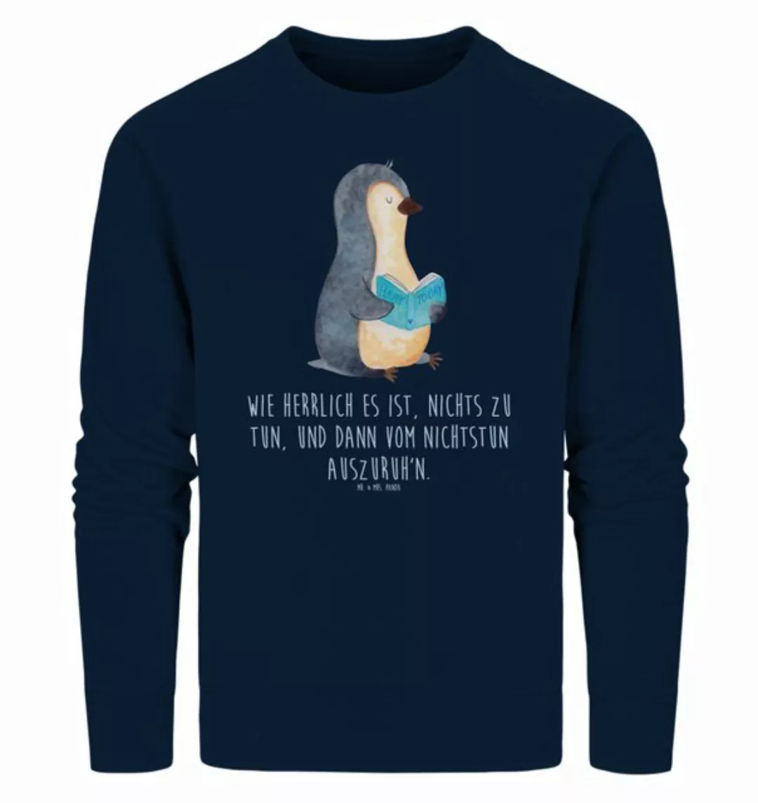 Mr. & Mrs. Panda Longpullover Größe XS Pinguin Buch - French Navy - Geschen günstig online kaufen