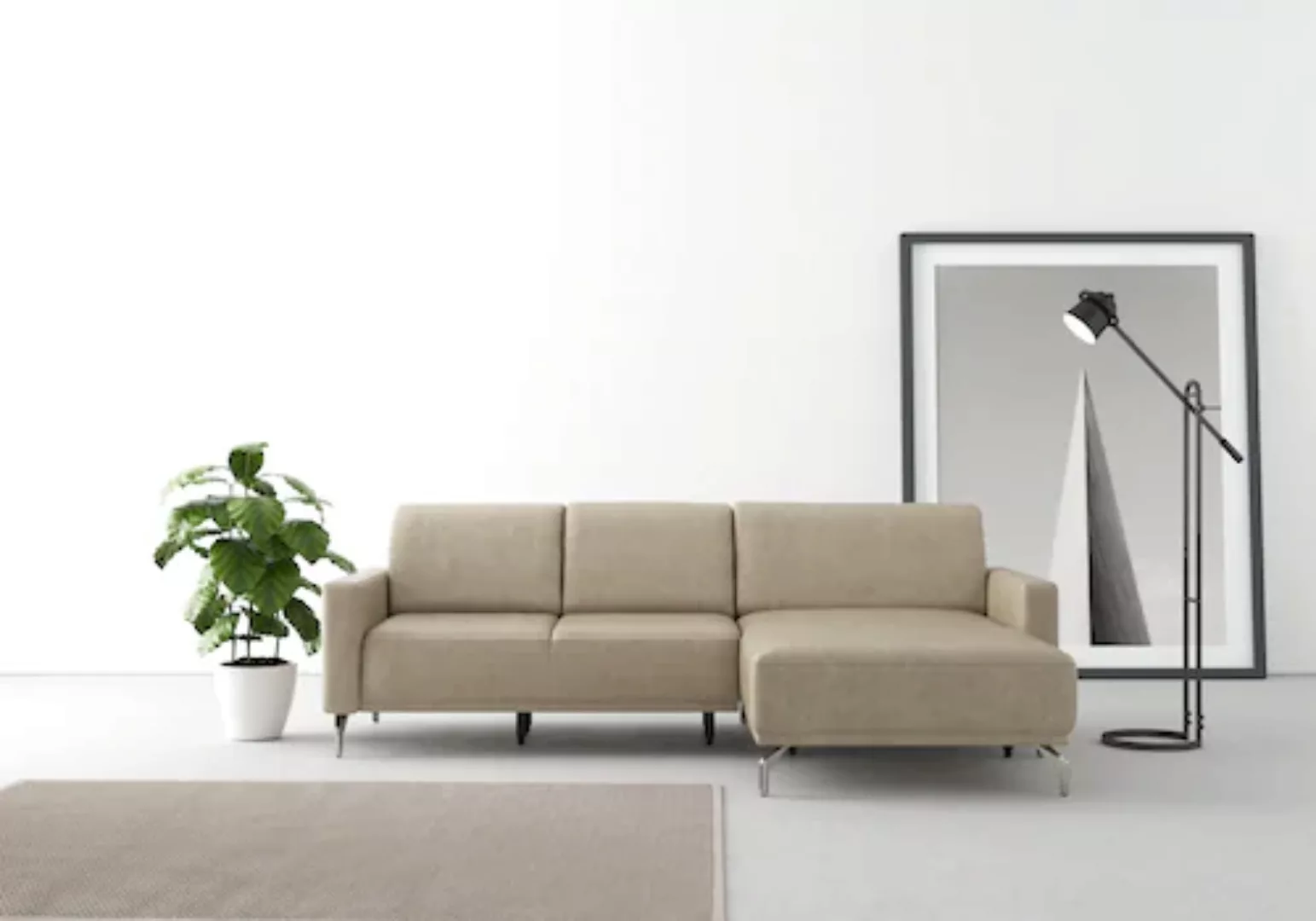 sit&more Ecksofa »Bailando L-Form«, wahlweise mit Kopfteilverstellung und V günstig online kaufen