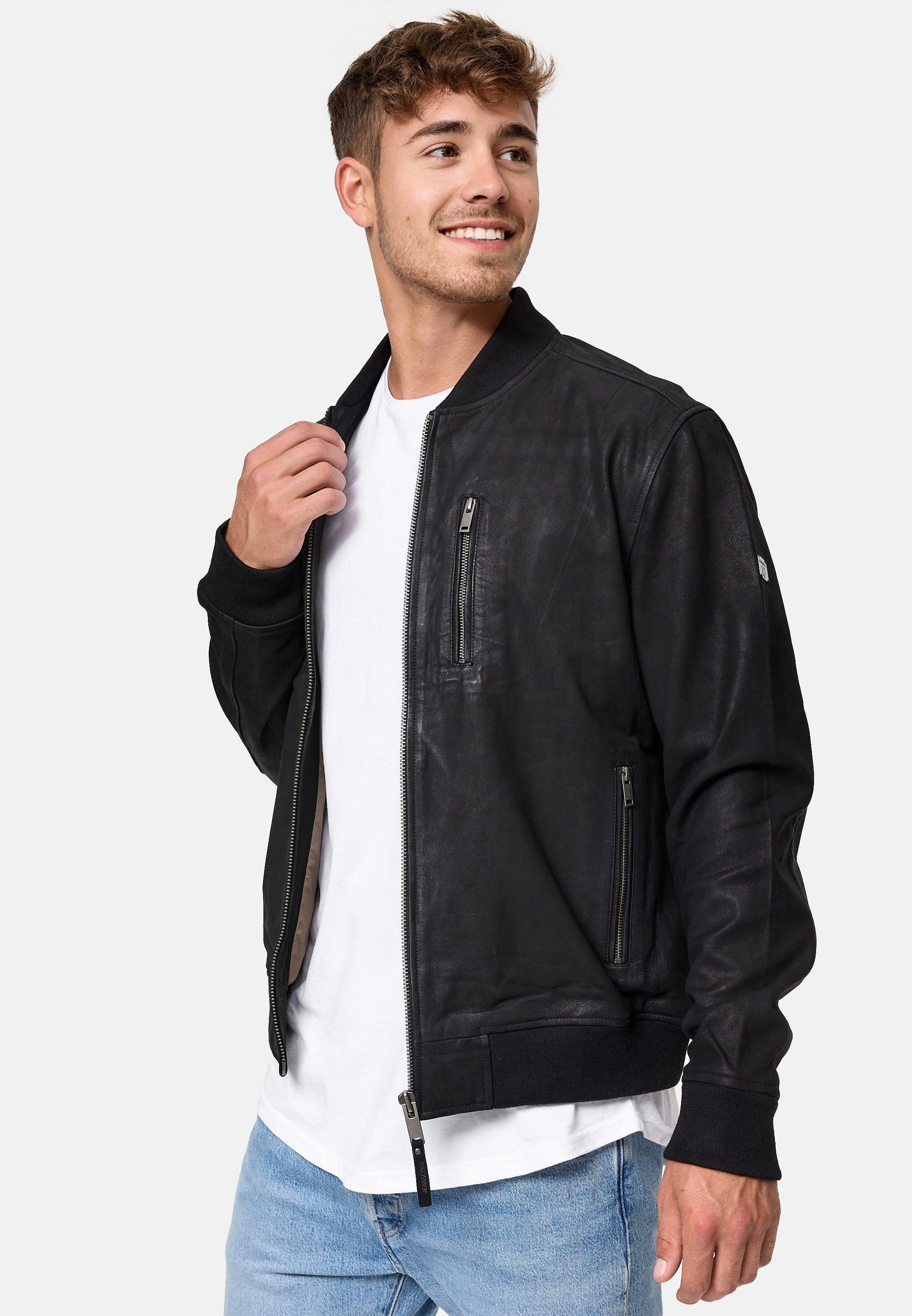 Indicode Sommerjacke Captain aus echtem Ziegenleder günstig online kaufen