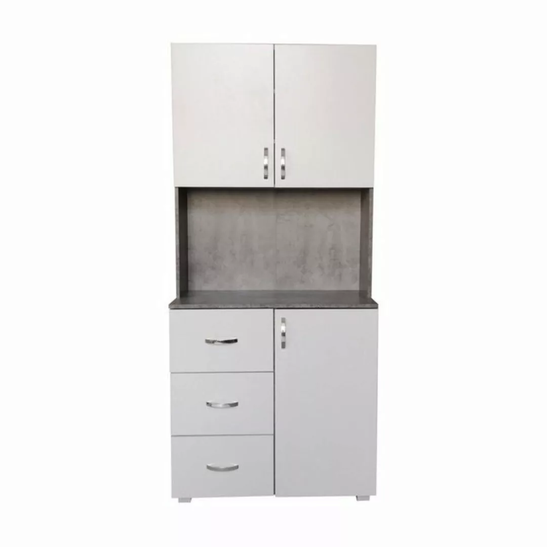 HTI-Living Hochschrank Küchenschrank Weiß/Beton Blanca (Stück, 1x Schrank B günstig online kaufen
