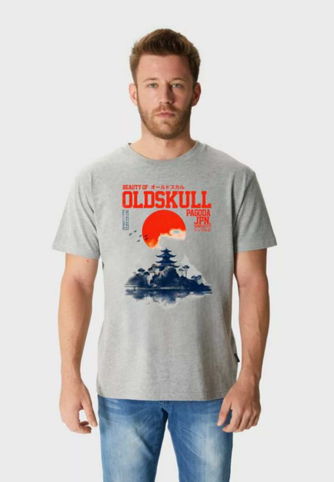 Oldskull T-Shirt Asian Temple Logo Graphic günstig online kaufen