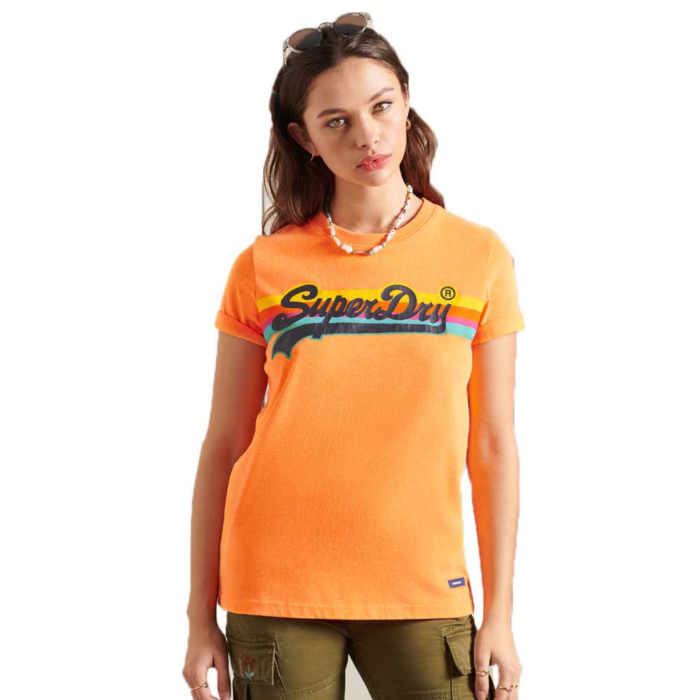 Superdry Vintage Logo Cali Kurzärmeliges T-shirt S Shocker Orange günstig online kaufen