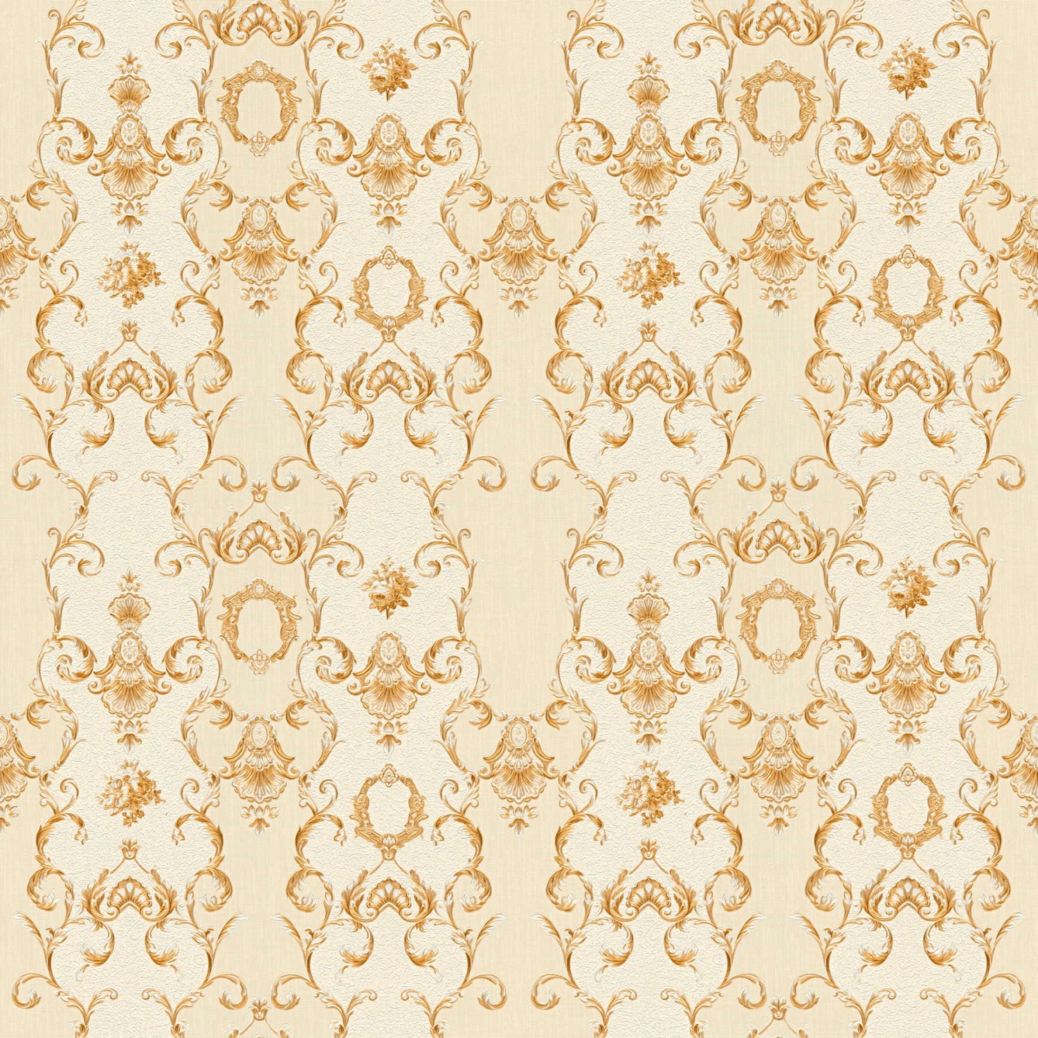 Tadessi Tapete Barock Raffaele M1 No 2489 Vliestapete Gold Creme Ornament B günstig online kaufen