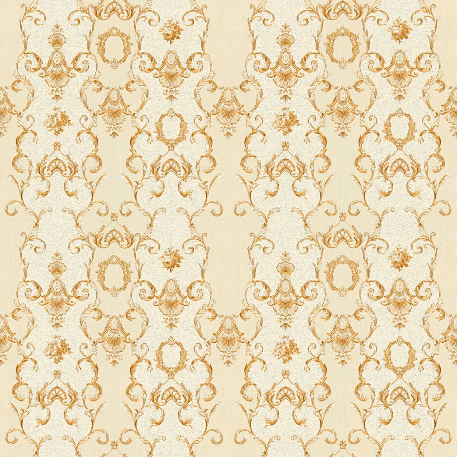 Tadessi Tapete Barock Raffaele M1 No 2489 Vliestapete Gold Creme Ornament B günstig online kaufen