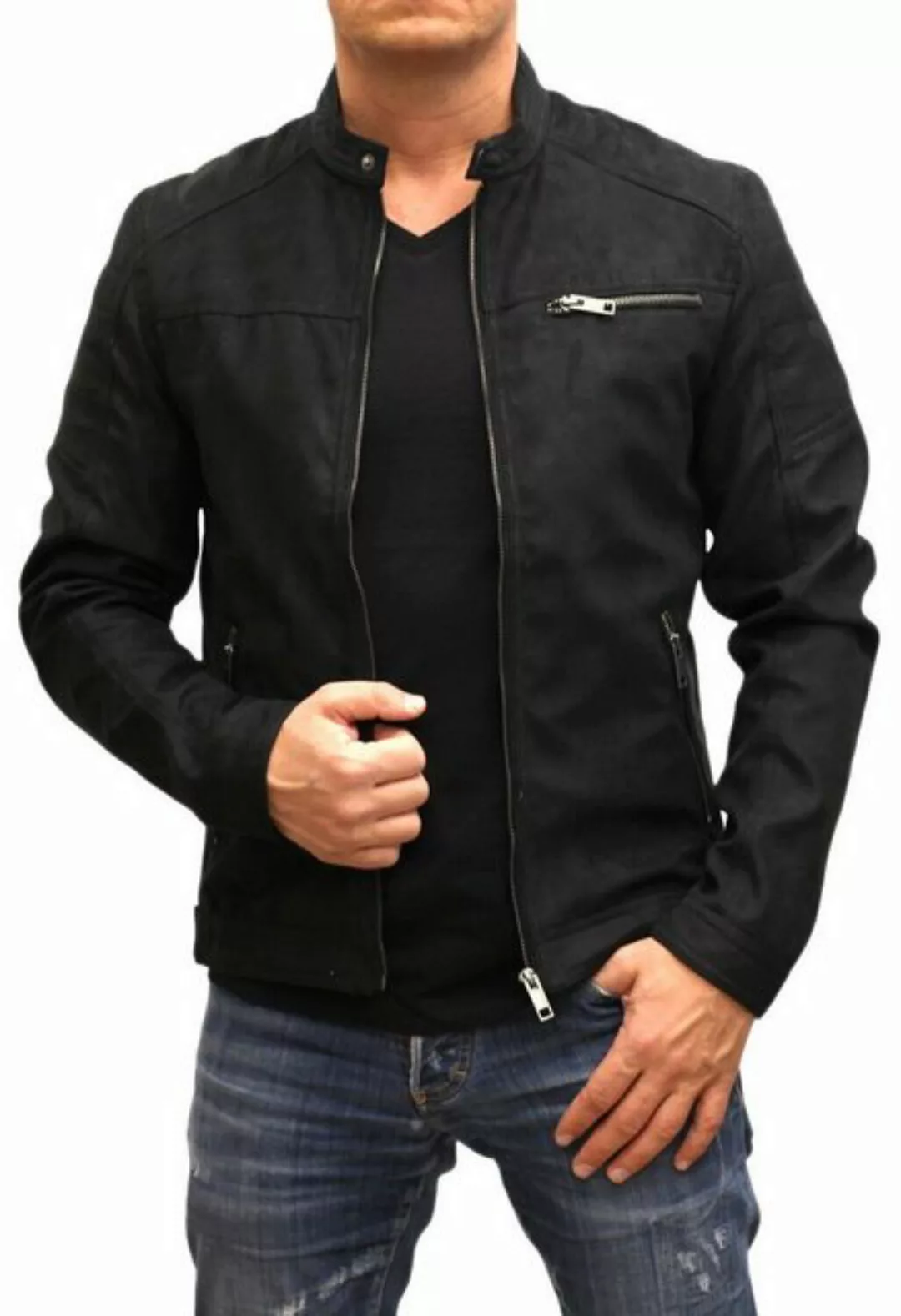 Jack & Jones Lederjacke Biker Jacke aus Lederimitat günstig online kaufen