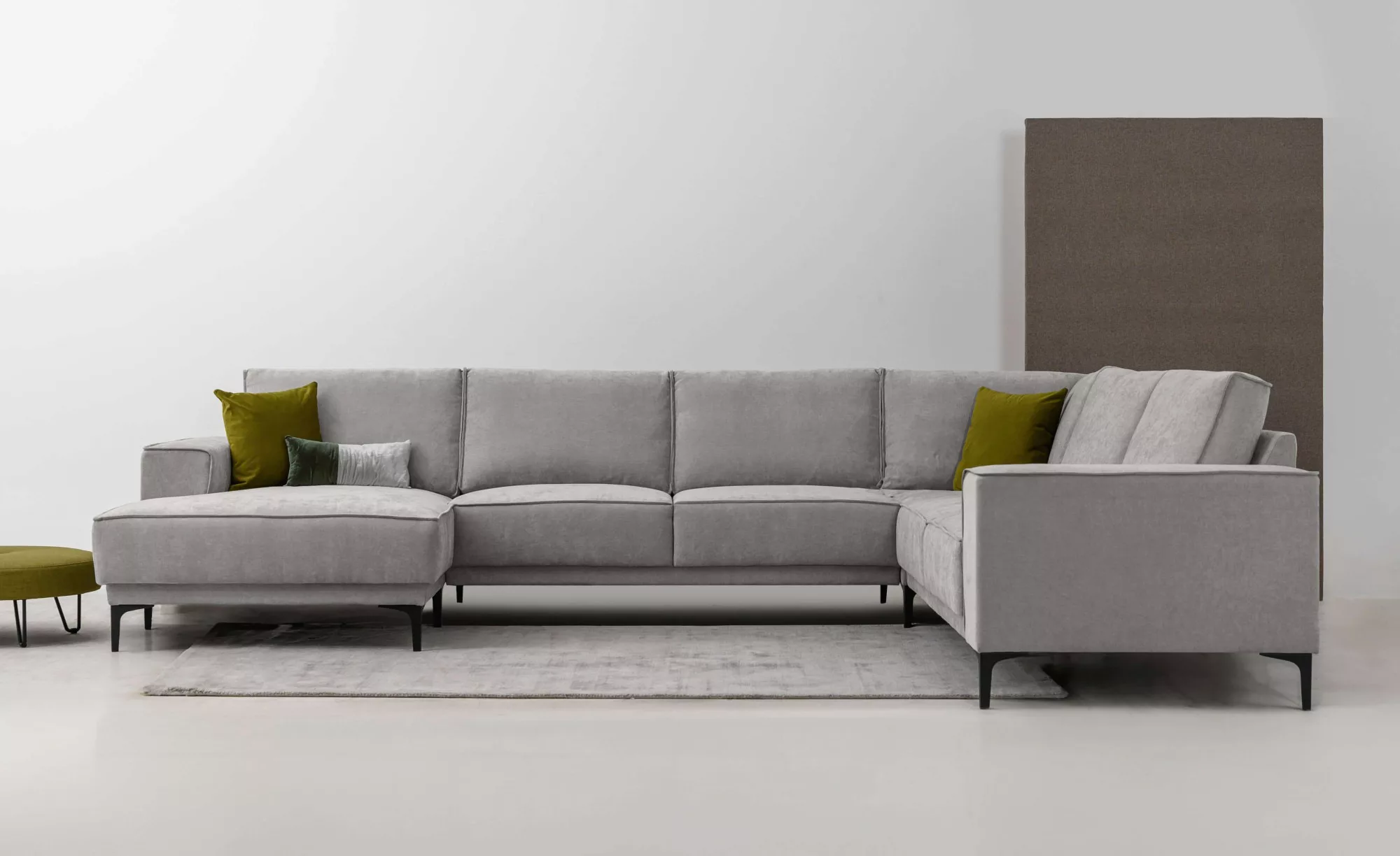 Places of Style Wohnlandschaft "XXL Sofa Oland, Struktur, Flachgewebe, Luxu günstig online kaufen