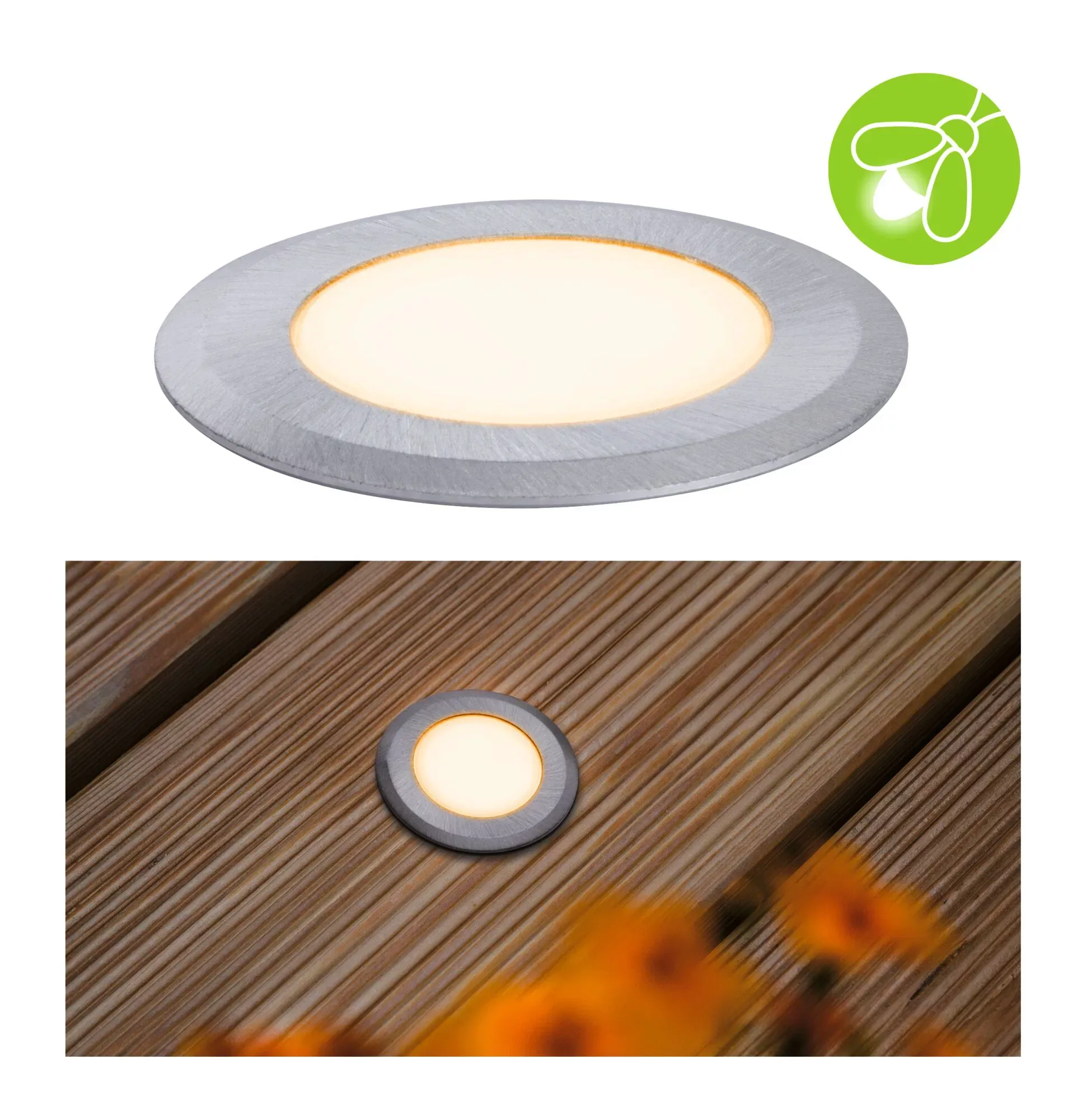 Paulmann "LED Bodeneinbauleuchte Goldlicht insektenfreundlich IP67 rund 50m günstig online kaufen