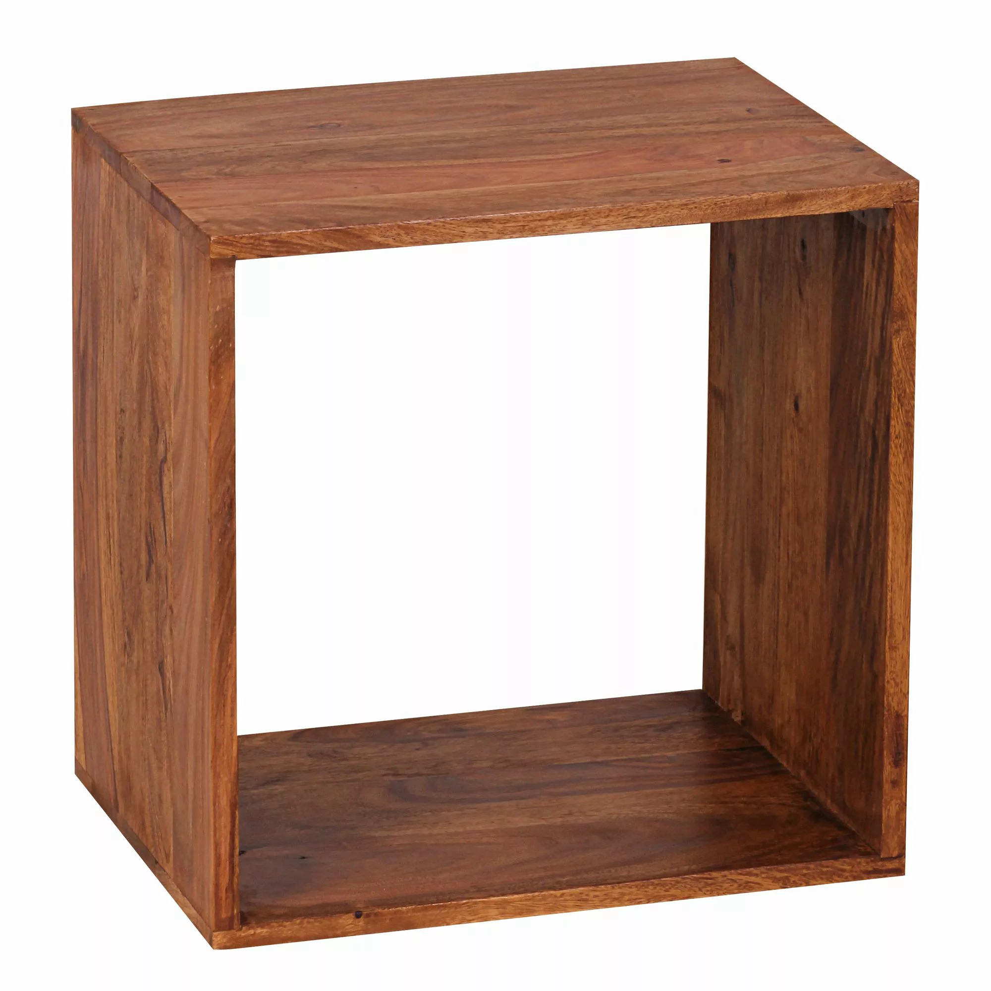 Standregal Massivholz MUMBAI Sheesham 43,5 cm Cube Regal Design Holzregal N günstig online kaufen
