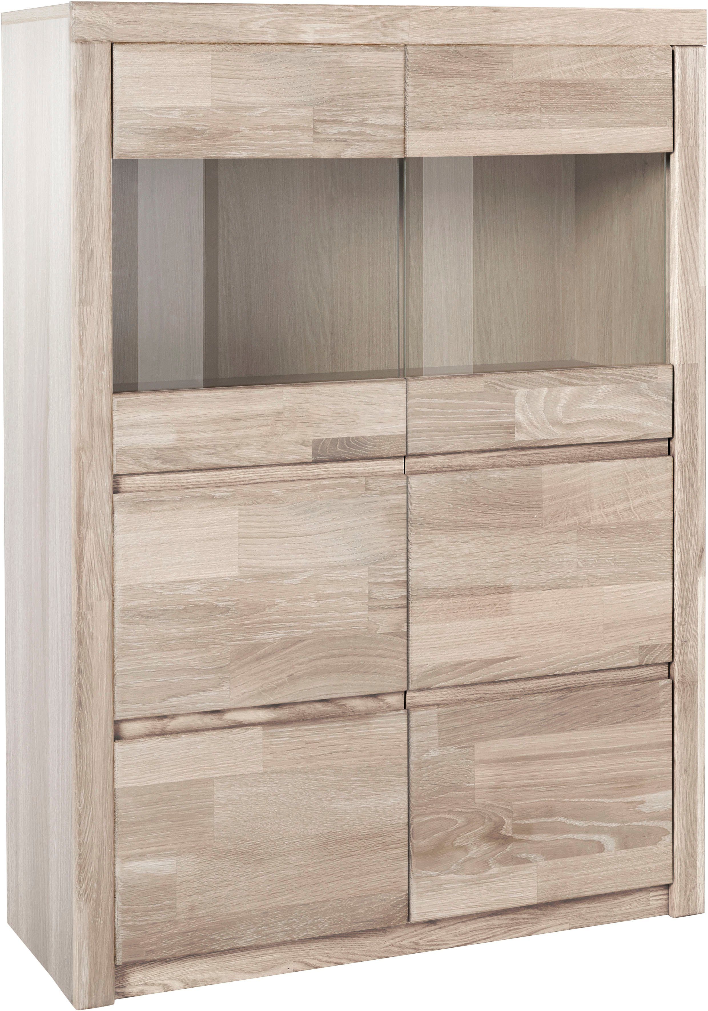 Home affaire Highboard "Silkeborg", schöne grifflose Optik, teilmassiv günstig online kaufen
