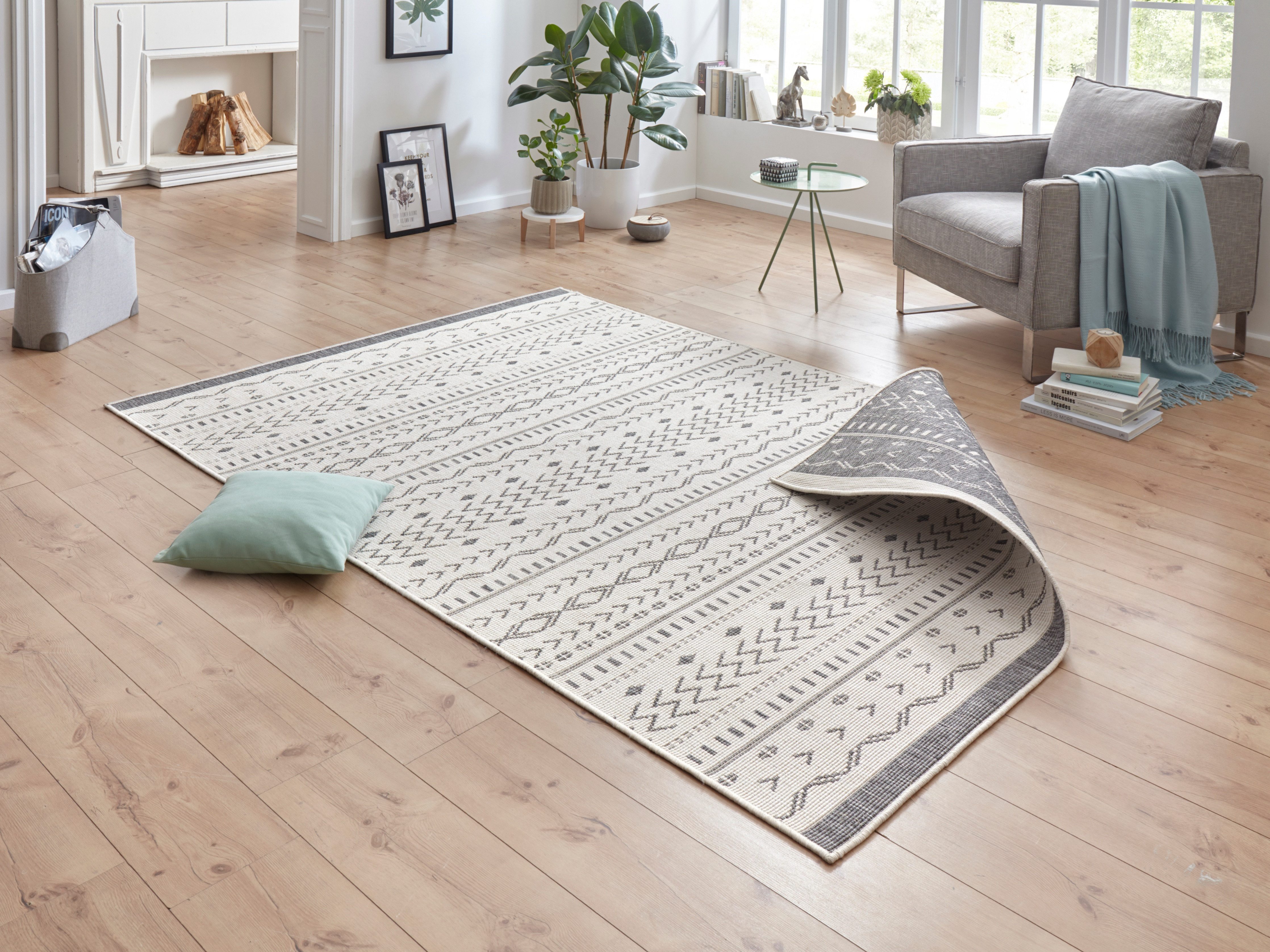 HANSE Home Teppich »Kuba Wendeteppich«, rechteckig, 5 mm Höhe, In-& Outdoor günstig online kaufen