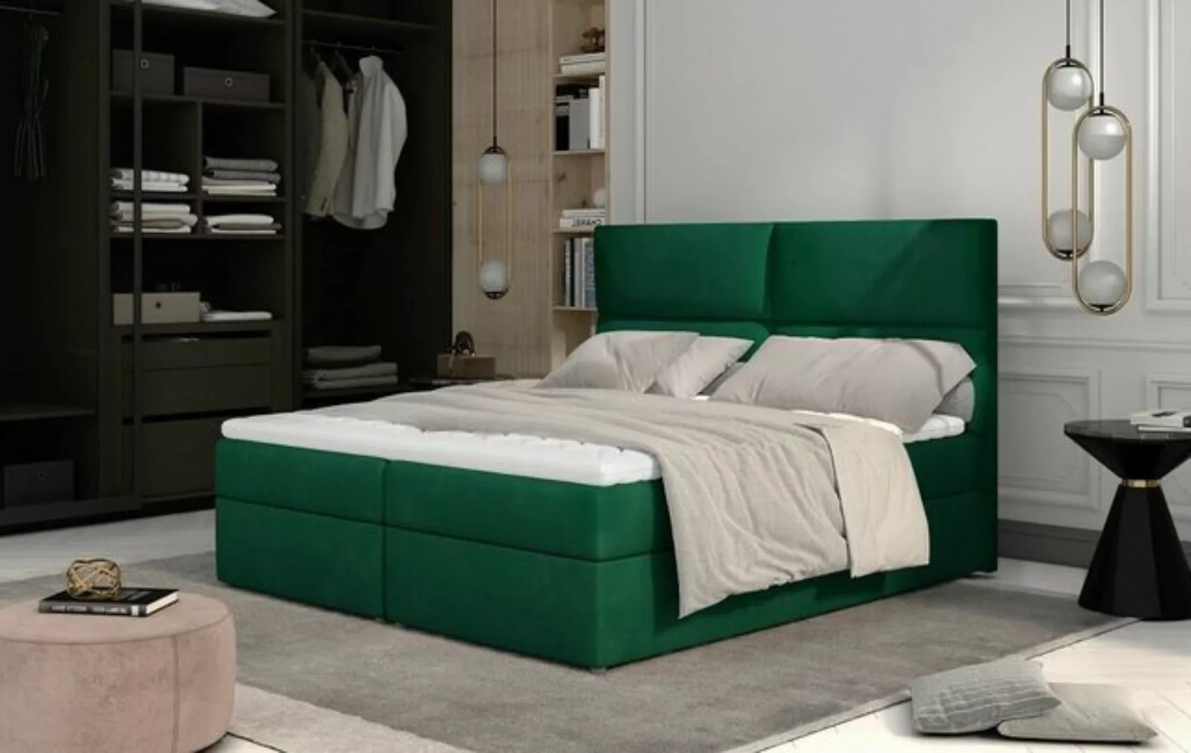 JVmoebel Bett, Luxus Schlafzimmer Bett Polster Design Luxus Doppel Hotel Be günstig online kaufen