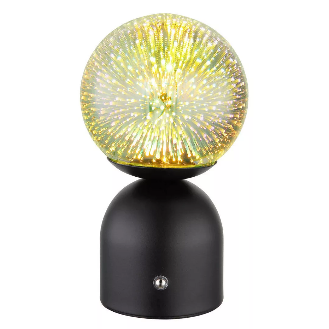 GLOBO LED-Tischleuchte schwarz Metall H/D: ca. 21x12 cm günstig online kaufen