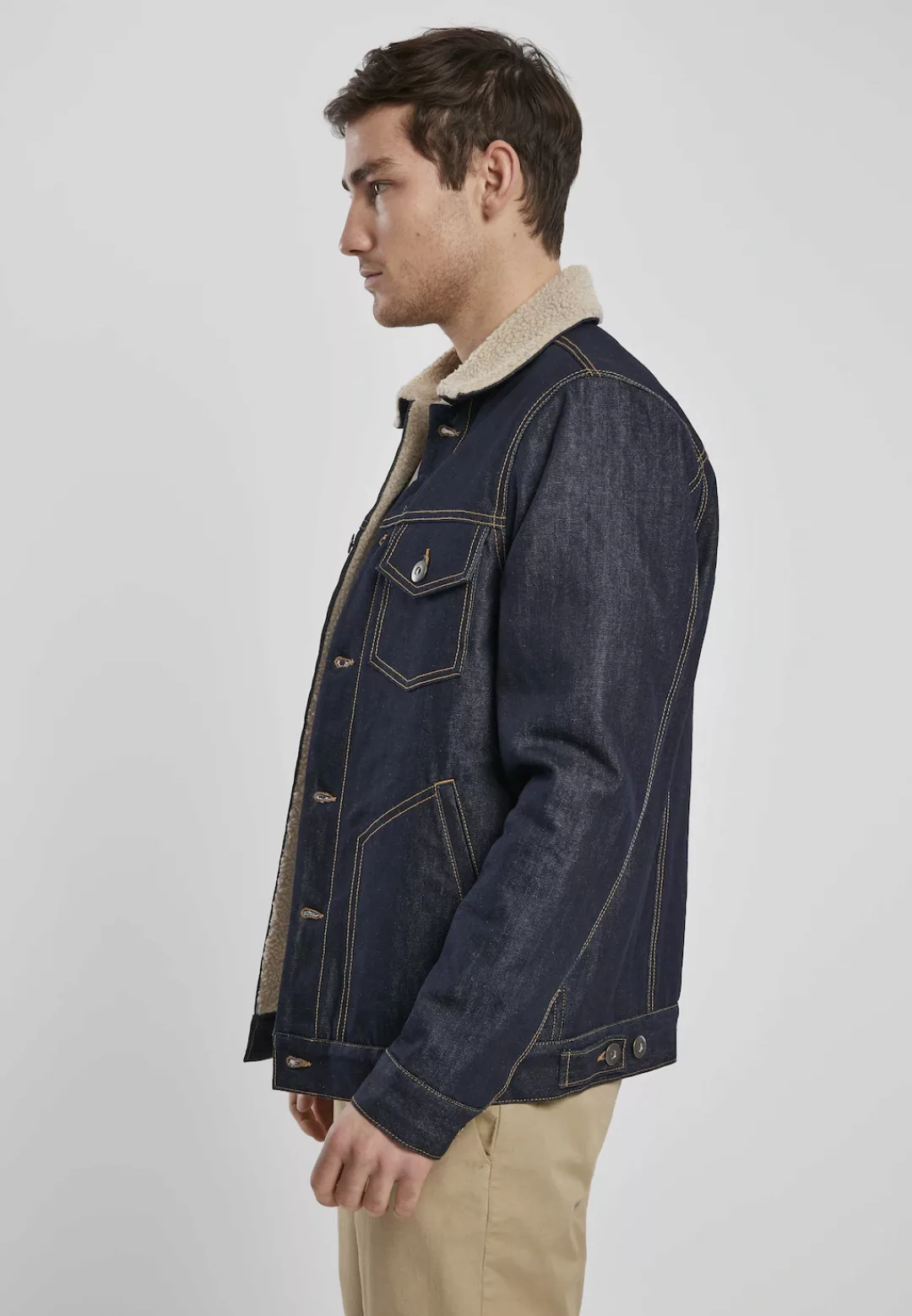 URBAN CLASSICS Allwetterjacke "Urban Classics Herren Sherpa Lined Jeans Jac günstig online kaufen