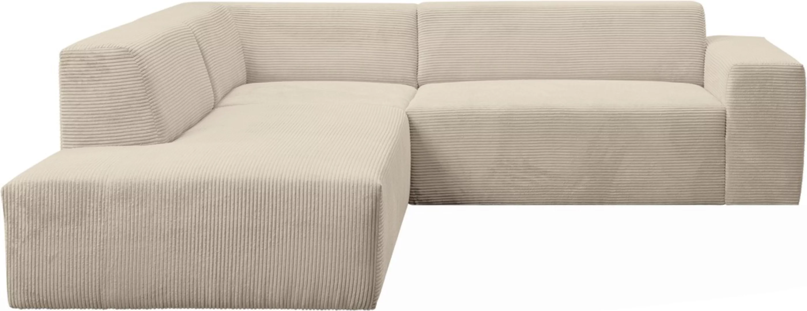 WERK2 Ecksofa »Zeus-M, tolles Sofa mit schönen Details, L-Form«, Curvy Tren günstig online kaufen
