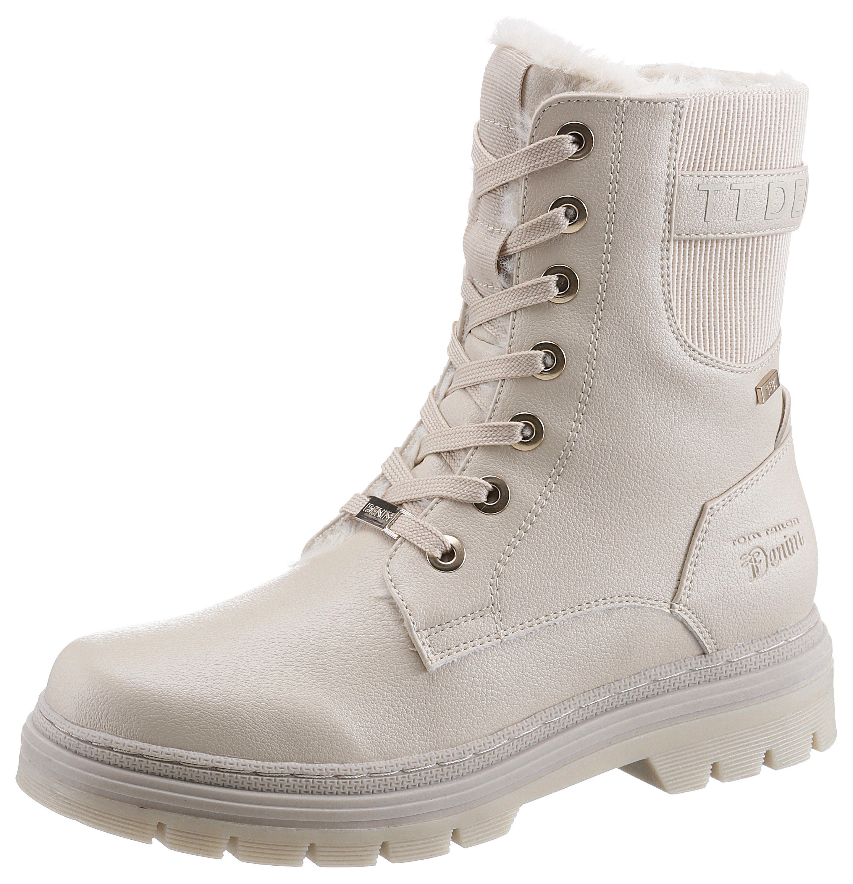 TOM TAILOR Schnürboots Winterstiefel mit Logoprägung günstig online kaufen