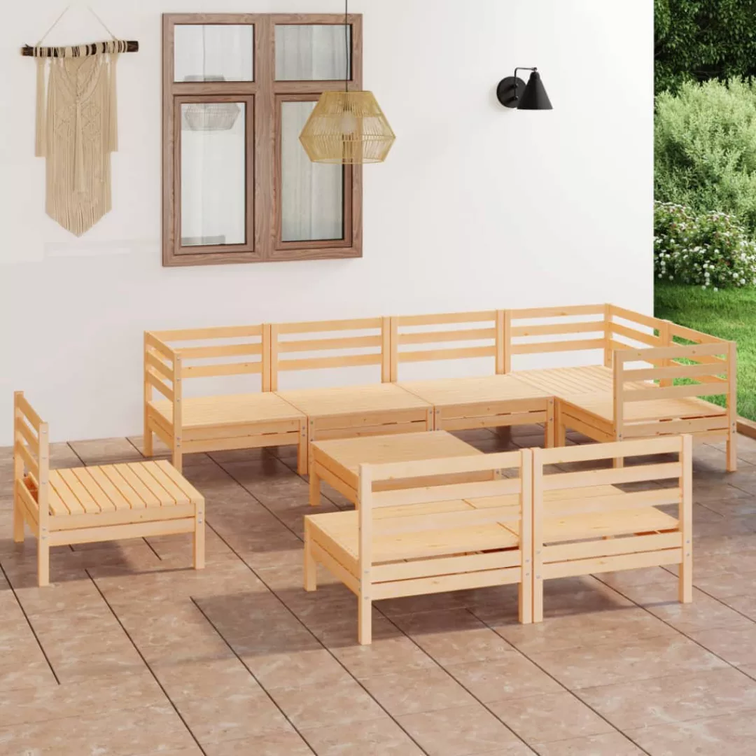 9-tlg. Garten-lounge-set Massivholz Kiefer günstig online kaufen