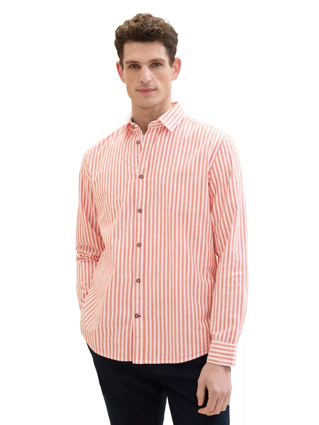 TOM TAILOR Langarmhemd mit Streifen günstig online kaufen