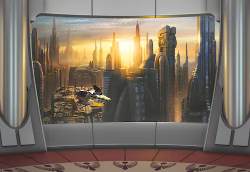 Disney Fototapete Star Wars Coruscant Grau Rot und Beige 368 x 254 cm 61222 günstig online kaufen